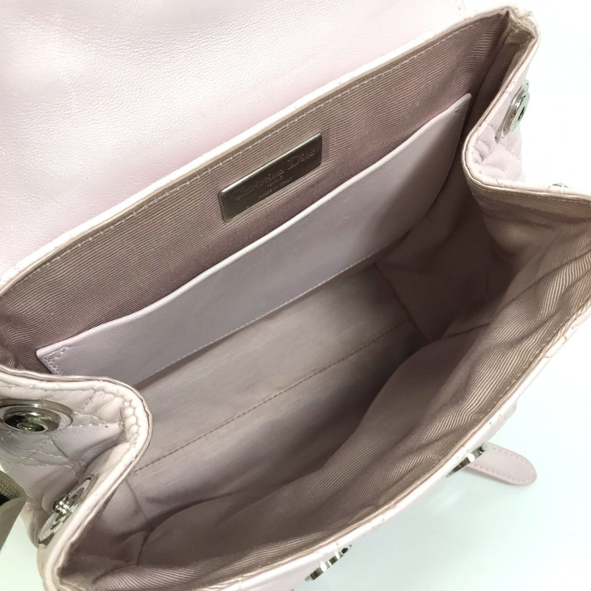 Dior Christian CHRISTIAN DIOR Cannage Stardust Small Ginza limited Backpack Soft pink pink Size ONE SIZE - 14 Thumbnail