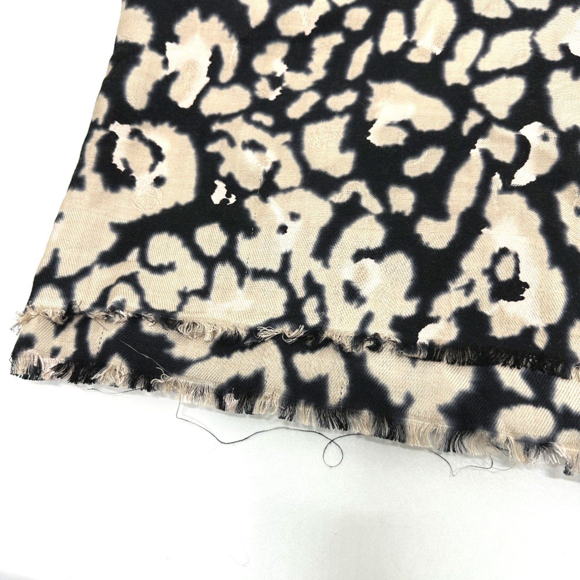 Dior CHRISTIAN DIOR 14SOD141 Leopard Scarf Beige Size ONE SIZE - 6 Thumbnail