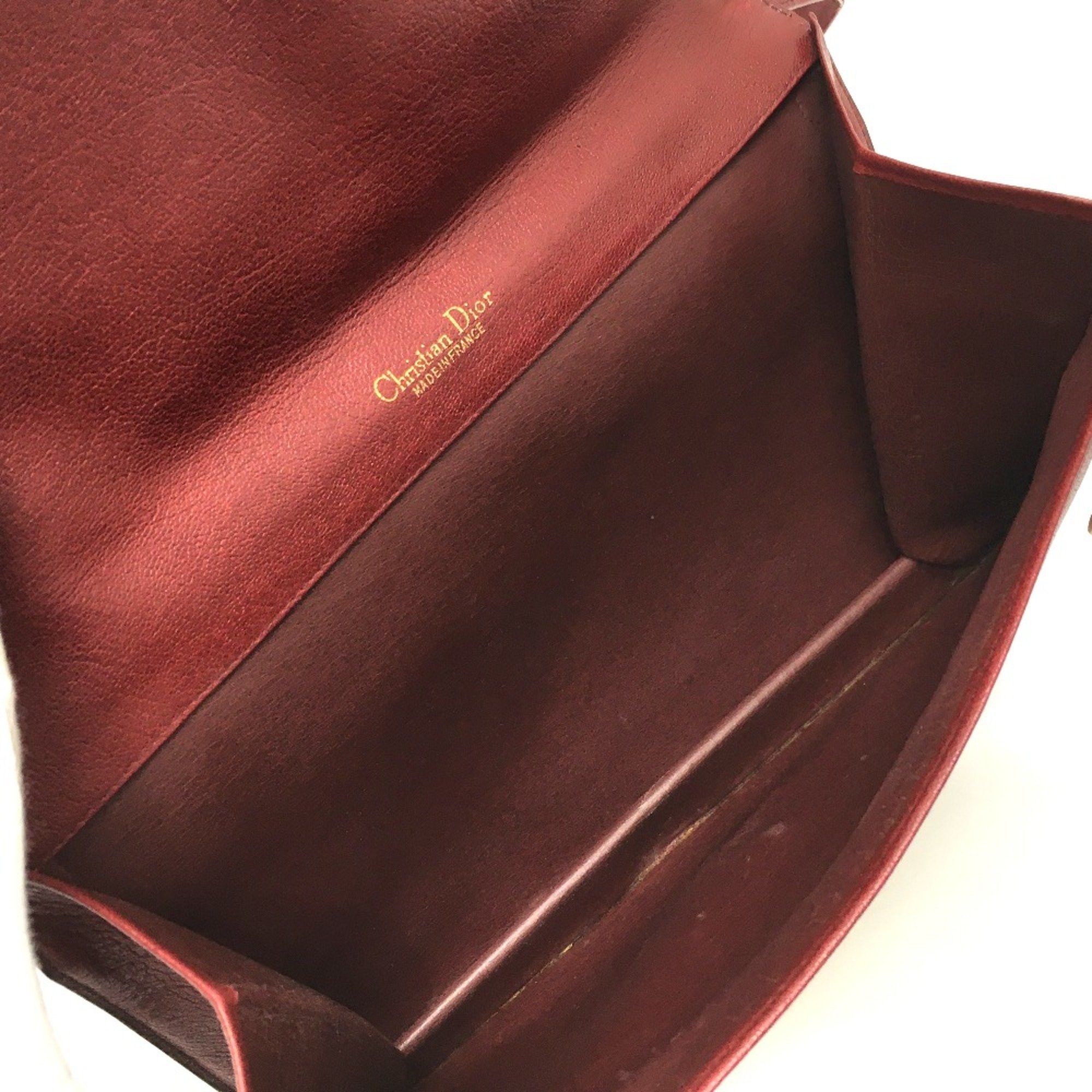 Dior Christian CHRISTIAN DIOR CDHardware bag shawl Shoulder Bag Red GoldHardware Size ONE SIZE - 8 Thumbnail