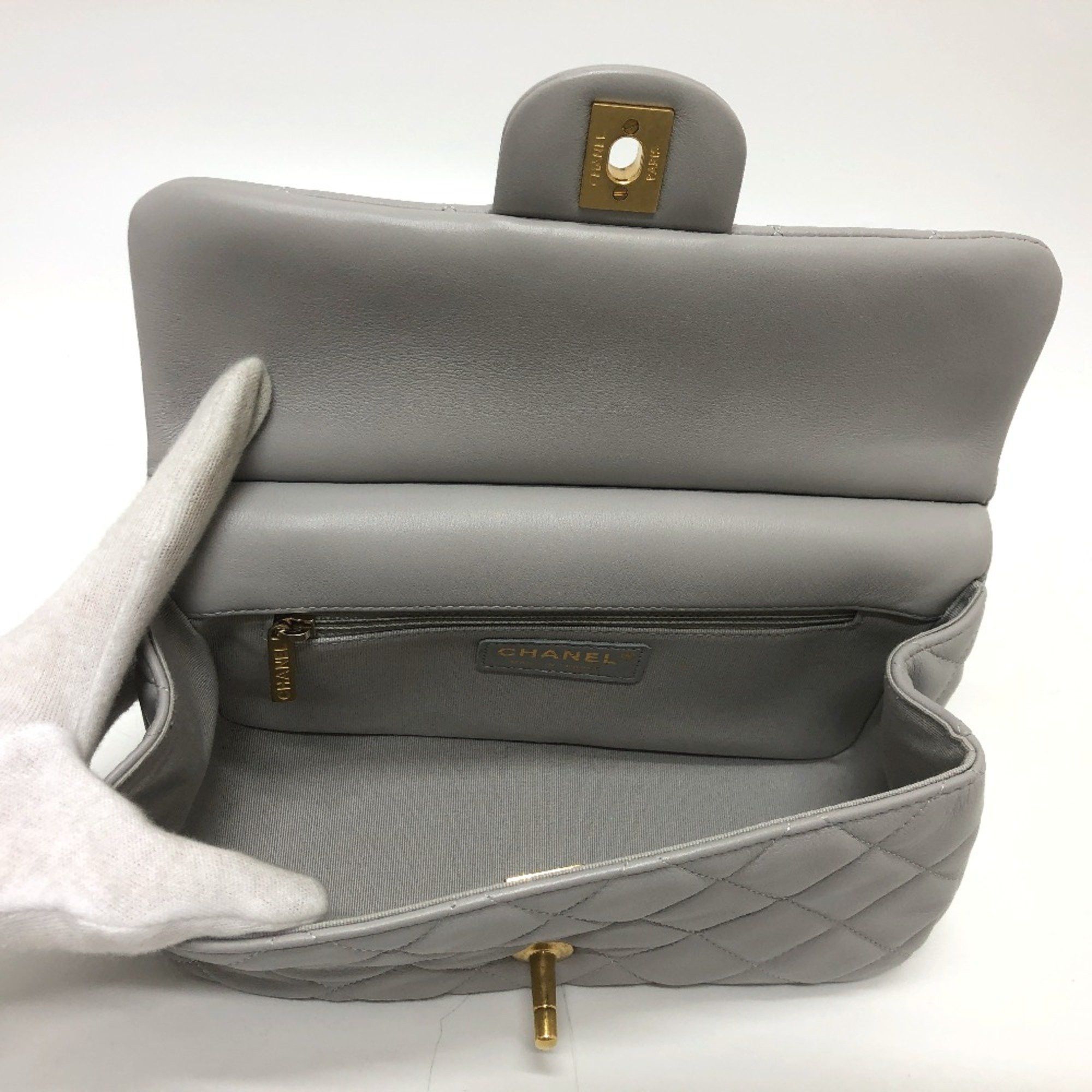 Chanel Chanel 2WAY Crossbody Shoulder Shoulder Bag gray GoldHardware Size ONE SIZE - 11 Thumbnail