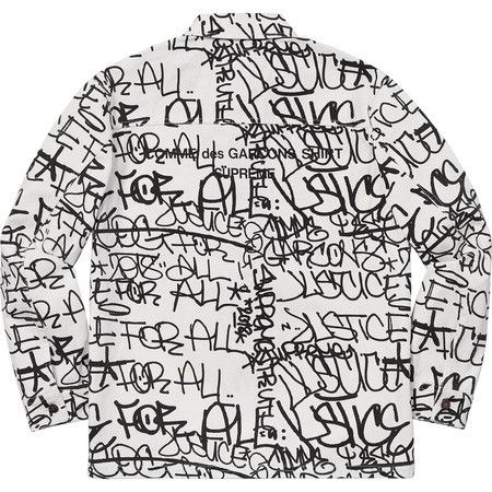 Supreme Supreme x CDG Printed Canvas Chore Coat Size US L / EU 52-54 / 3 - 2 Thumbnail