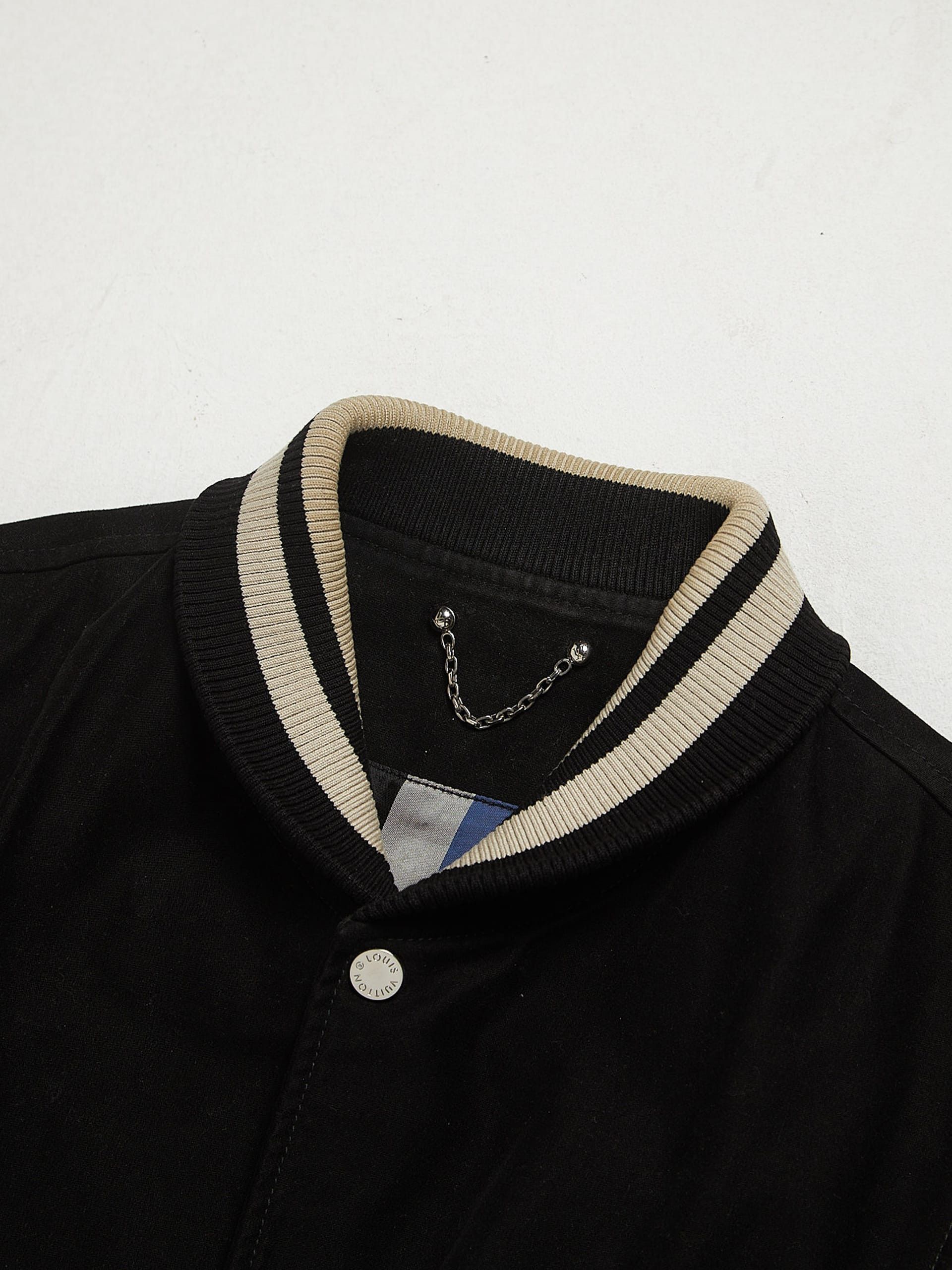 Louis Vuitton Black and Milk Lamb Leather Bomber Jacket Size US M / EU 48-50 / 2 - 3 Thumbnail