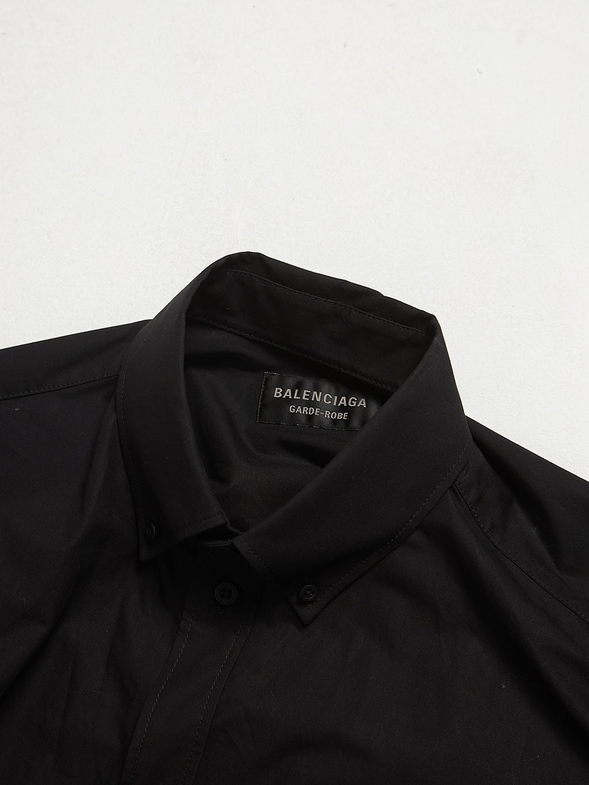 Balenciaga Black Oversized Cotton Overshirt Size US M / EU 48-50 / 2 - 3 Thumbnail