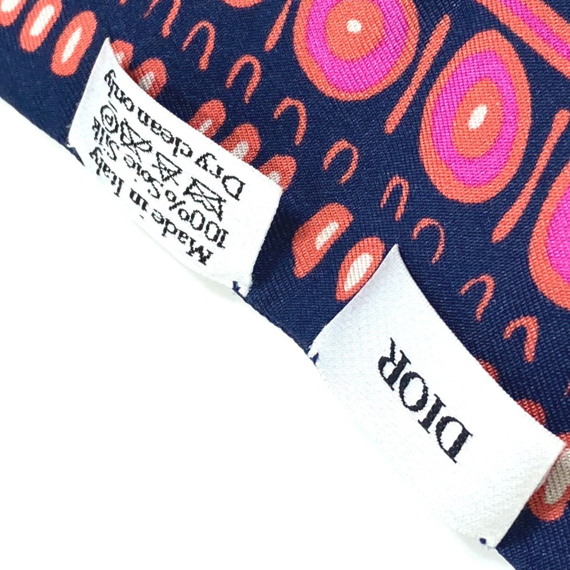 Dior CHRISTIAN DIOR BandeauScarf Scarf Navy pink Size ONE SIZE - 8 Thumbnail