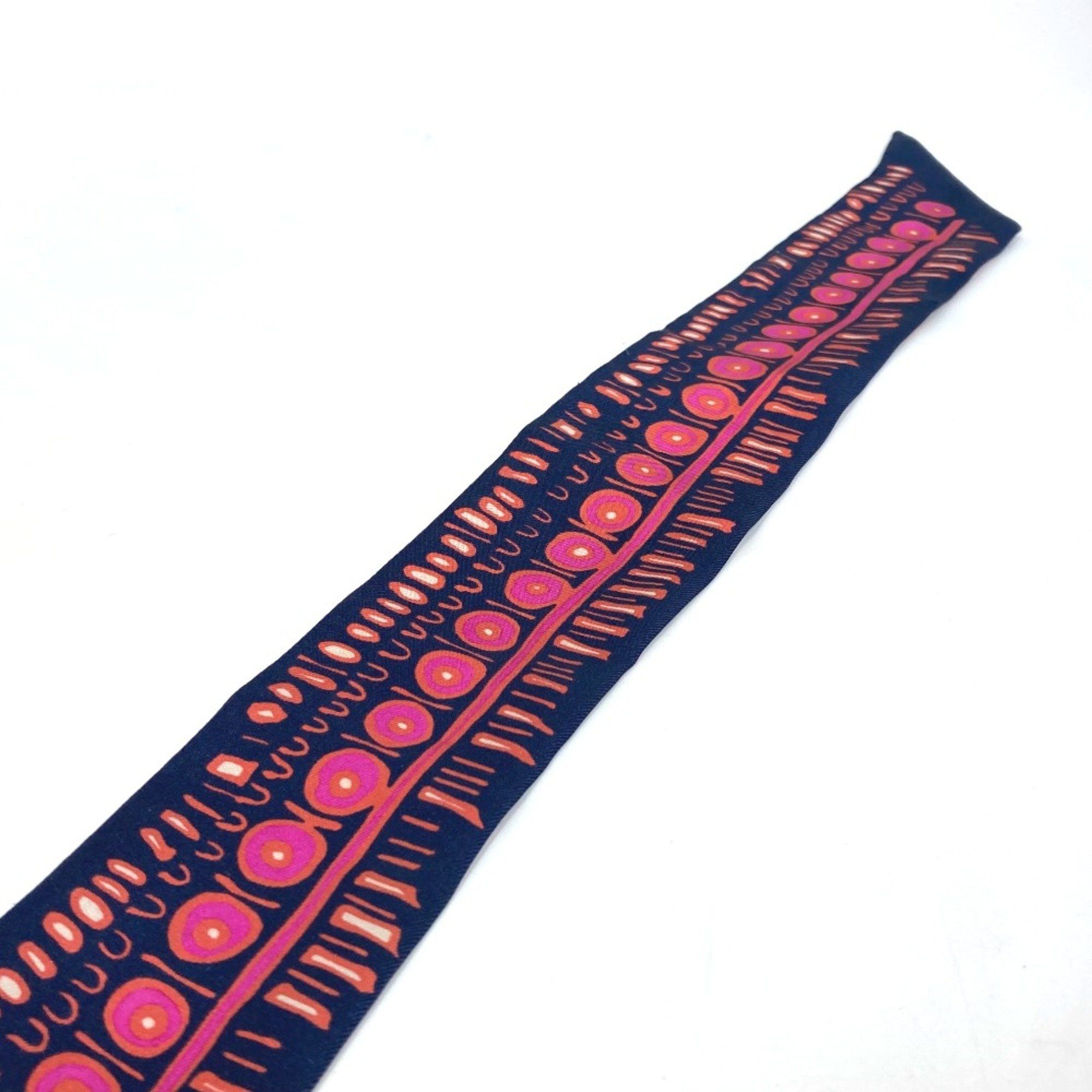 Dior CHRISTIAN DIOR BandeauScarf Scarf Navy pink Size ONE SIZE - 6 Thumbnail