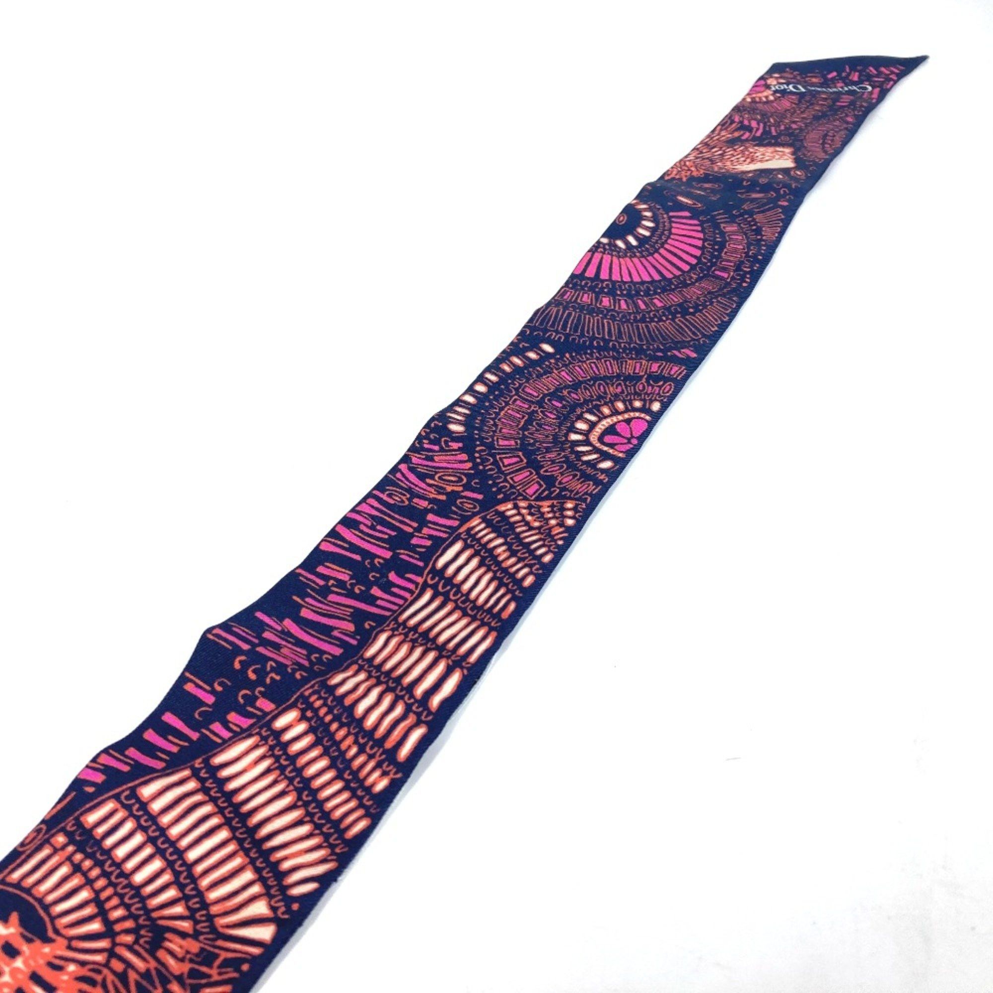 Dior CHRISTIAN DIOR BandeauScarf Scarf Navy pink Size ONE SIZE - 4 Thumbnail