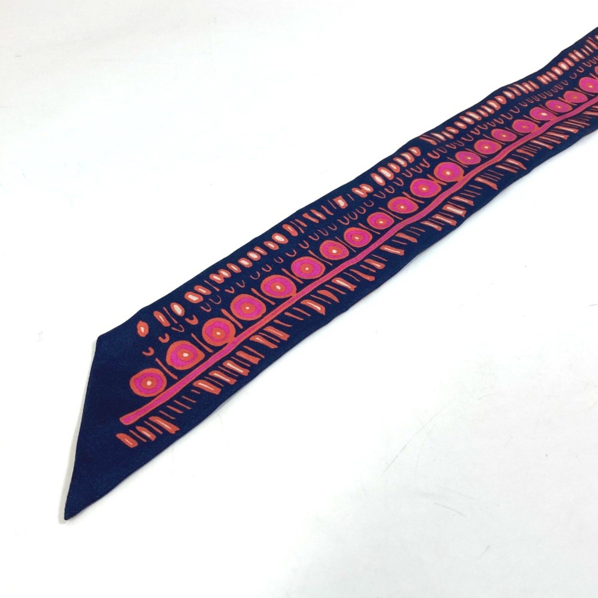 Dior CHRISTIAN DIOR BandeauScarf Scarf Navy pink Size ONE SIZE - 7 Thumbnail