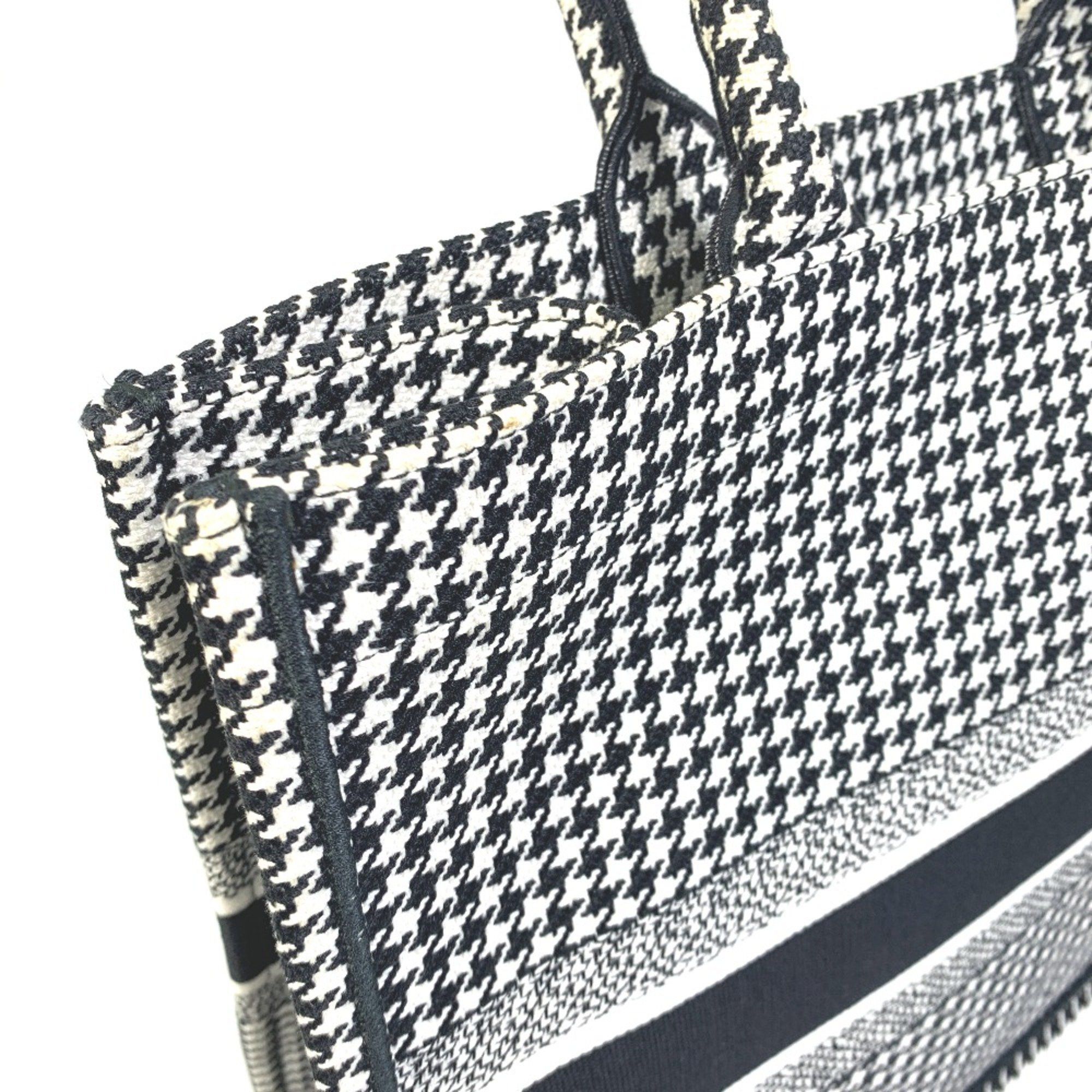 Dior CHRISTIAN DIOR Houndstooth Shoulder Bag bag book tote Tote Bag White/Black Size ONE SIZE - 5 Thumbnail