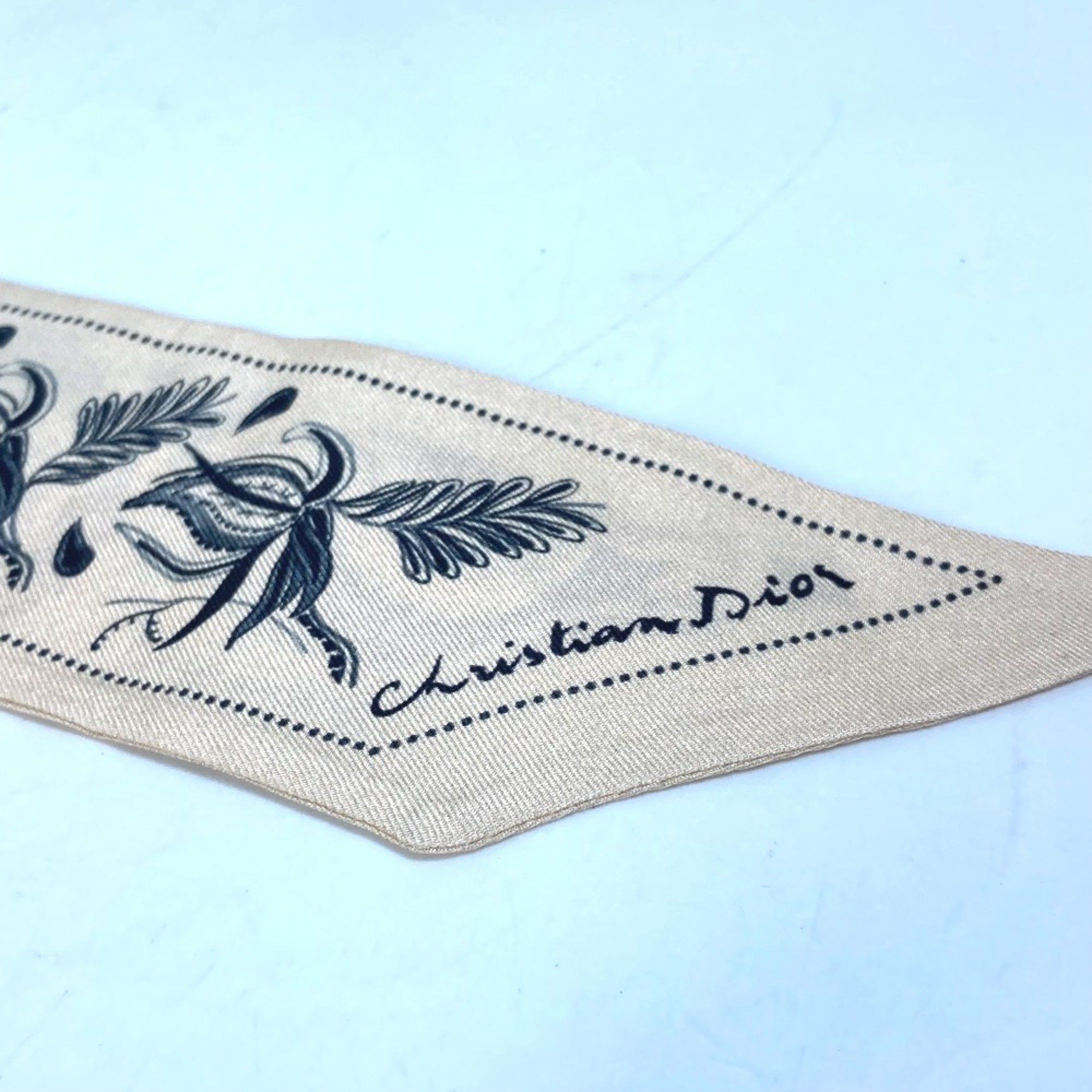 Dior CHRISTIAN DIOR BandeauScarf Scarf Beige Size ONE SIZE - 4 Thumbnail