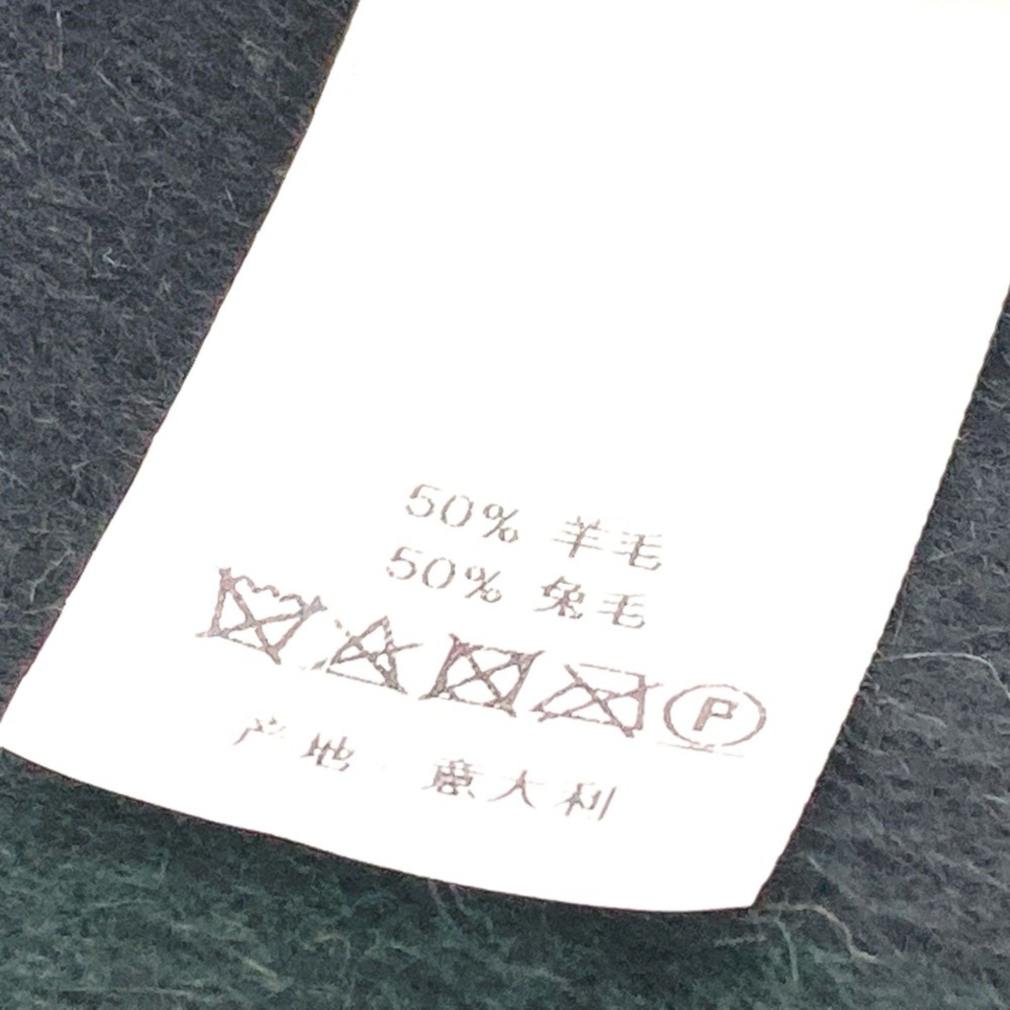 Dior CHRISTIAN DIOR 95CHE200100 Logo fringe Large format shawl Scarf Green Black Size ONE SIZE - 9 Thumbnail