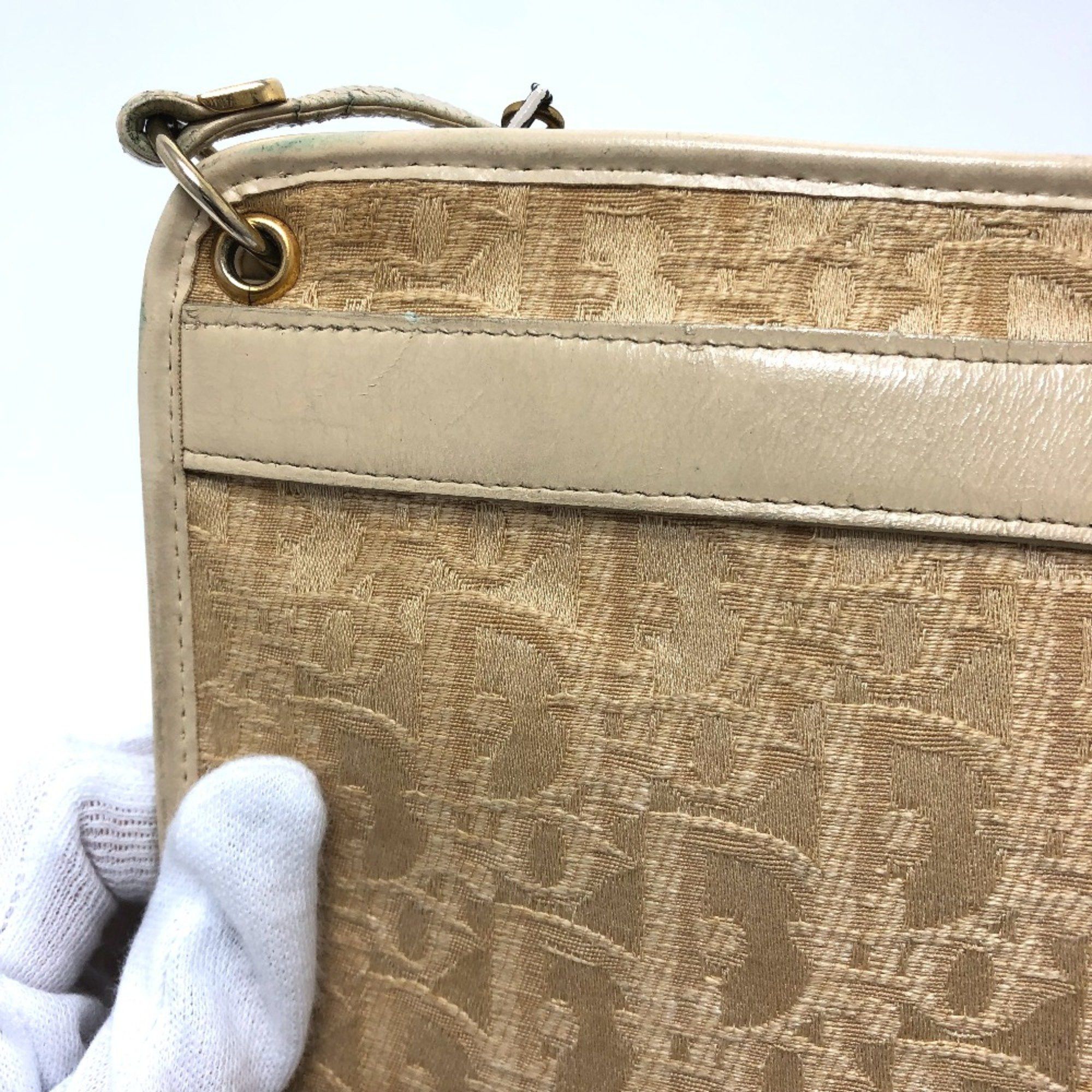 Dior CHRISTIAN DIOR Trotter bag/shoulder Shoulder Bag Beige Size ONE SIZE - 7 Thumbnail