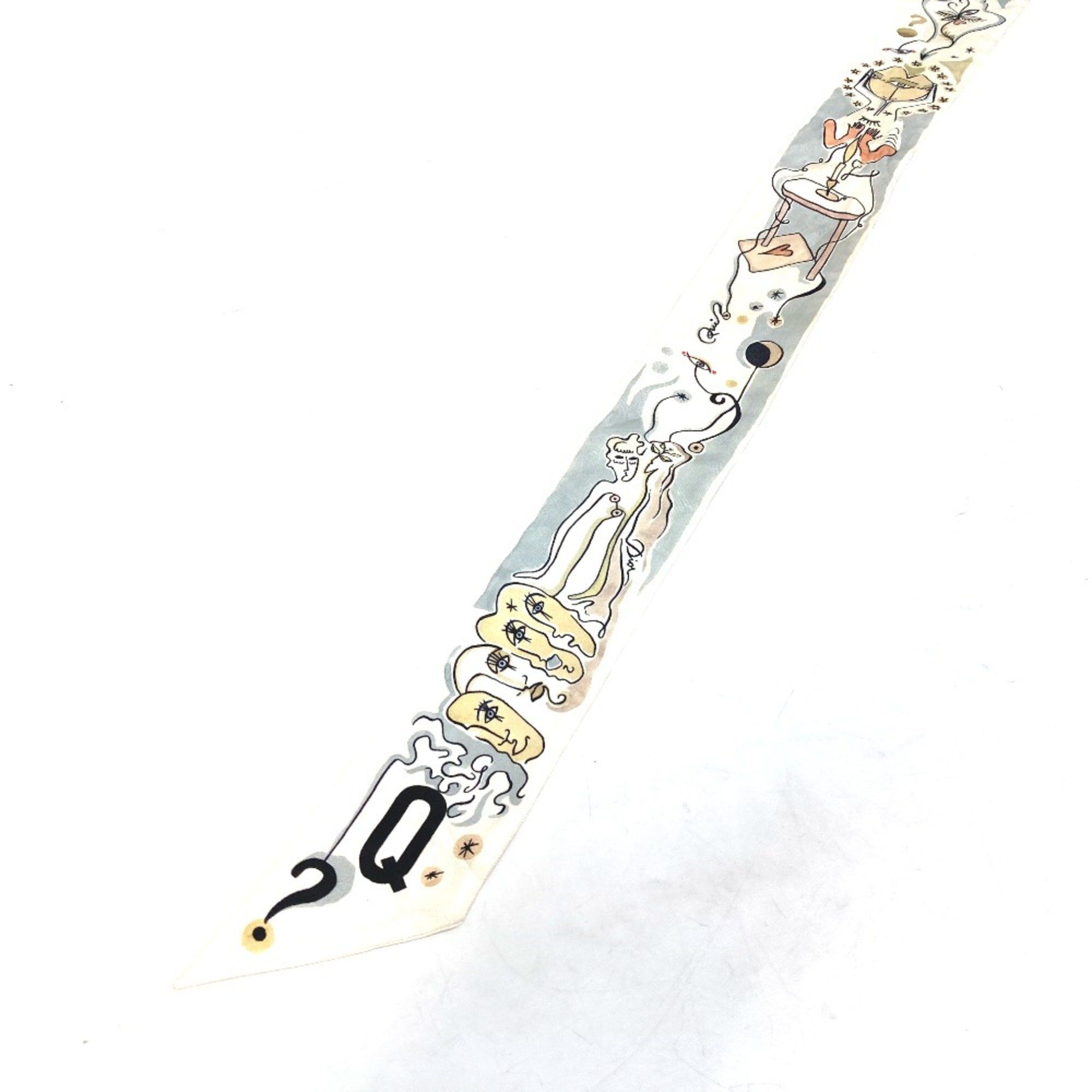 Dior CHRISTIAN DIOR initial logo Q BandeauScarf Scarf White Size ONE SIZE - 8 Thumbnail