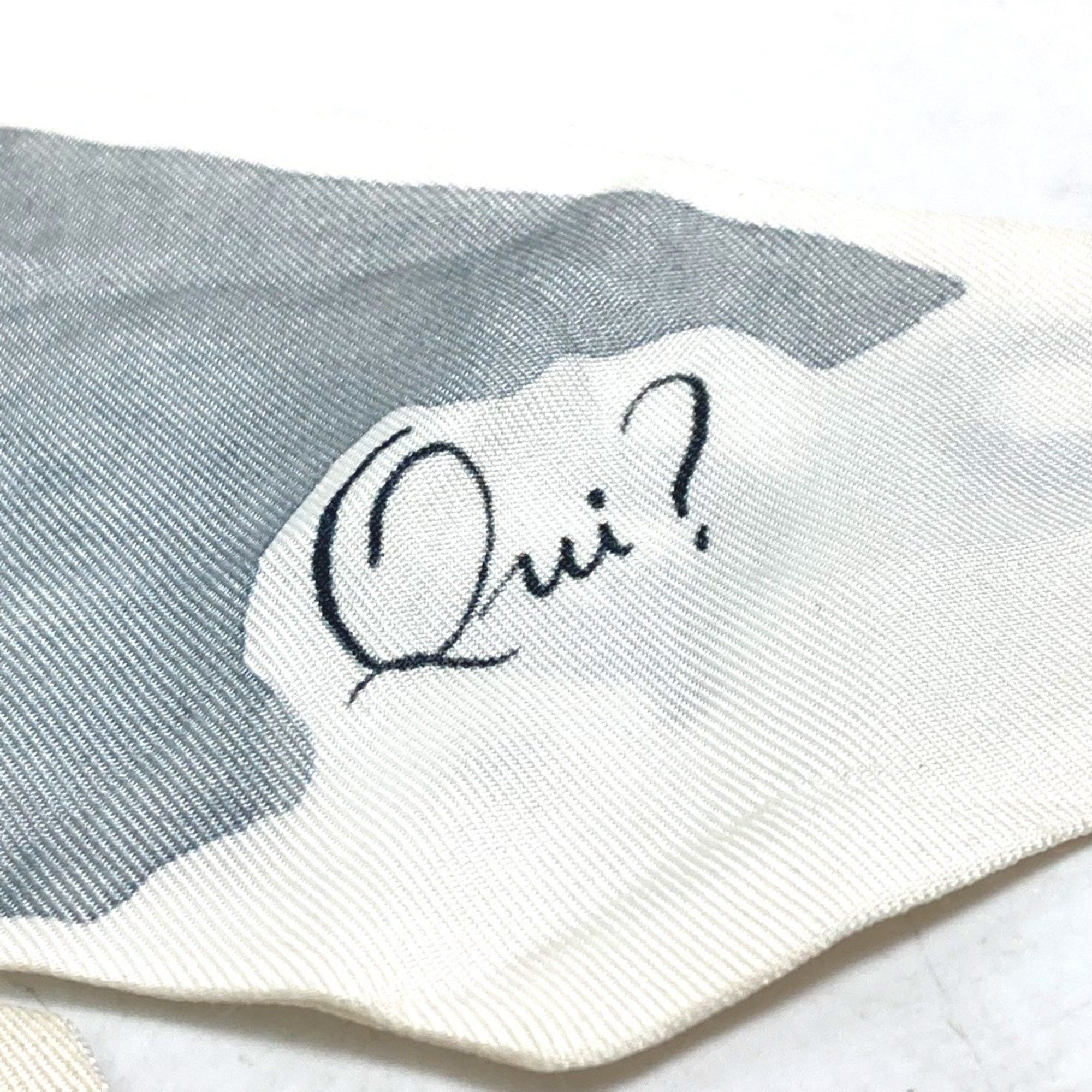 Dior CHRISTIAN DIOR initial logo Q BandeauScarf Scarf White Size ONE SIZE - 3 Thumbnail