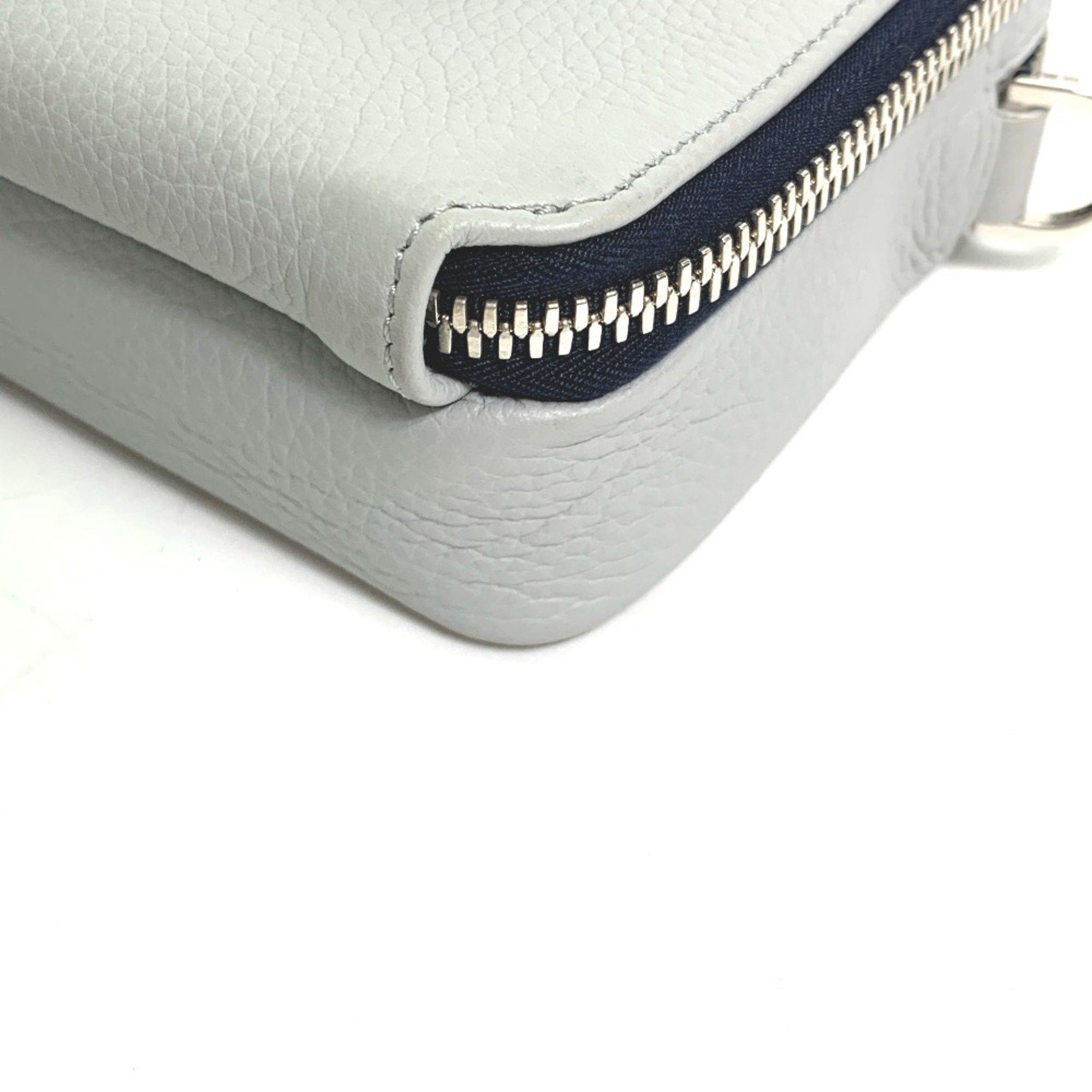 Dior CHRISTIAN DIOR logo bag double zip pocket Shoulder Bag gray Size ONE SIZE - 4 Thumbnail