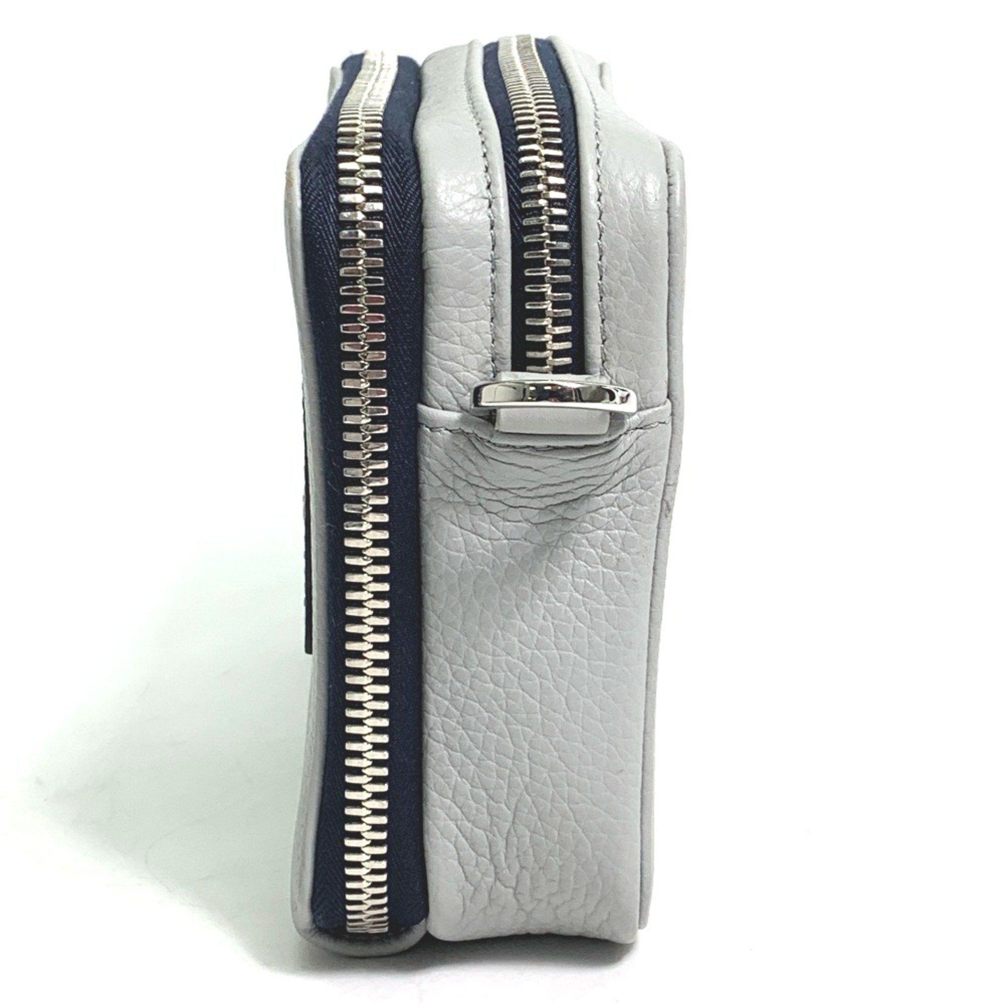 Dior CHRISTIAN DIOR logo bag double zip pocket Shoulder Bag gray Size ONE SIZE - 7 Thumbnail