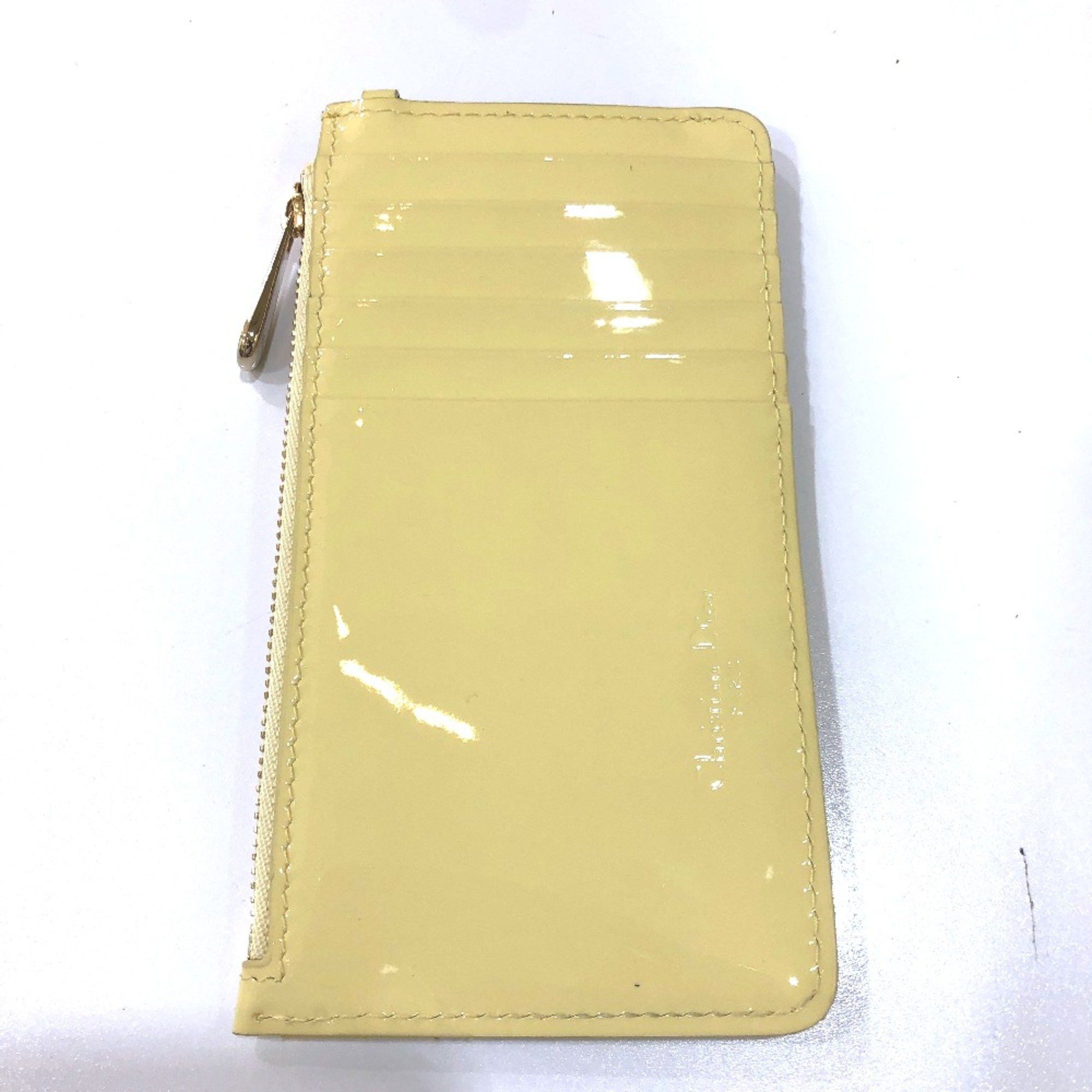 Dior CHRISTIAN DIOR Cannage patent coin purse Beige GoldHardware Size ONE SIZE - 2 Thumbnail