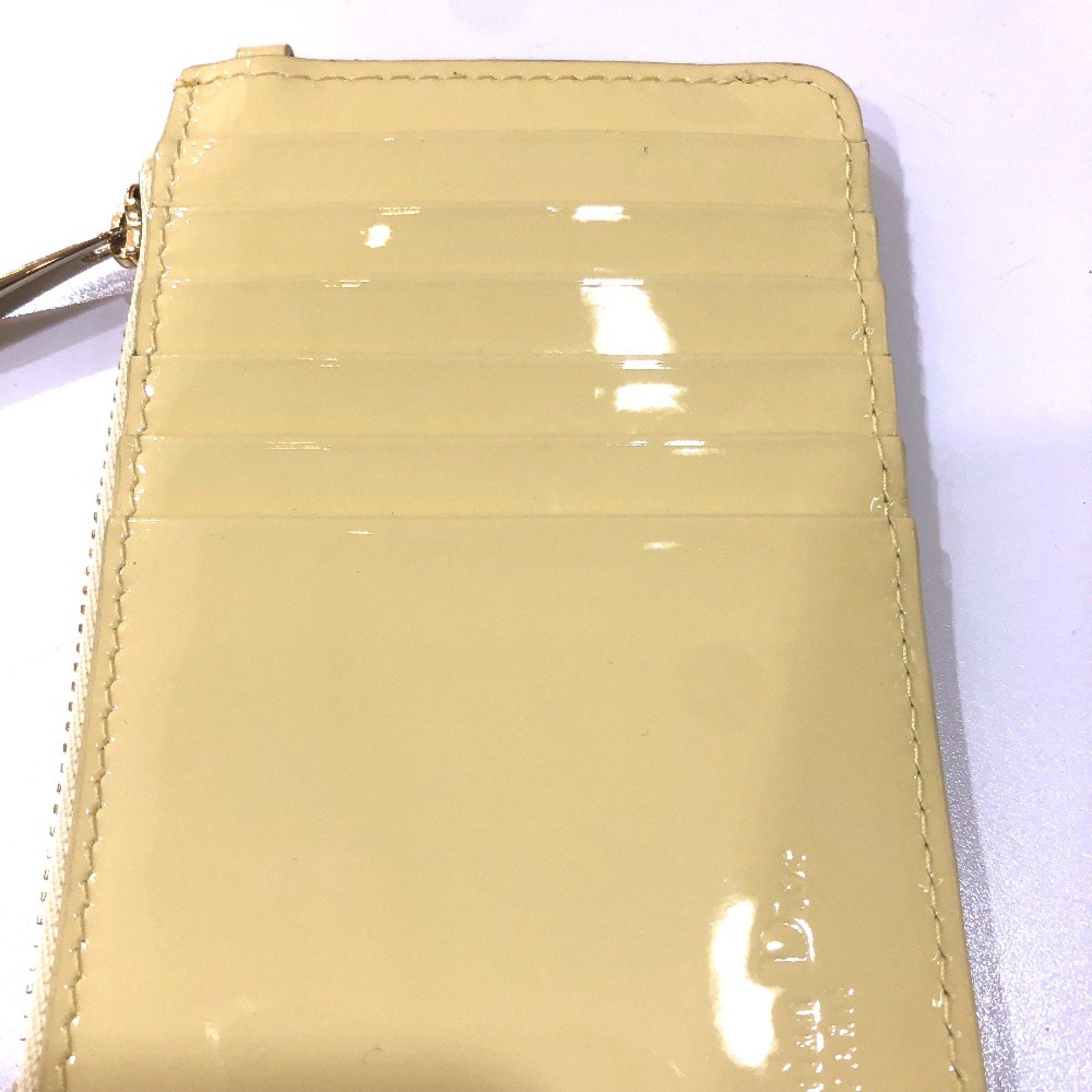 Dior CHRISTIAN DIOR Cannage patent coin purse Beige GoldHardware Size ONE SIZE - 4 Thumbnail