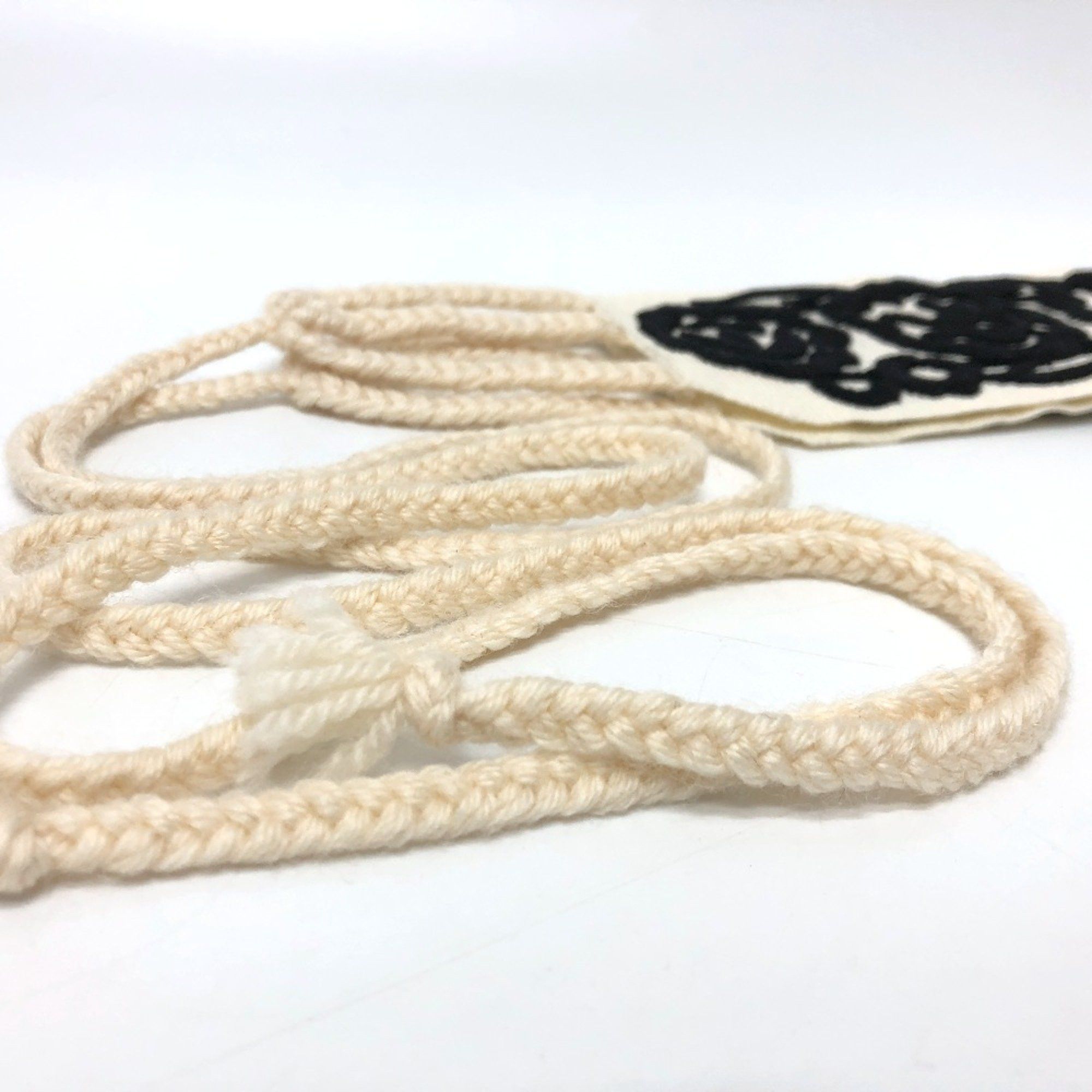 Dior CHRISTIAN DIOR Logo embroidery belt White Black Size ONE SIZE - 6 Thumbnail