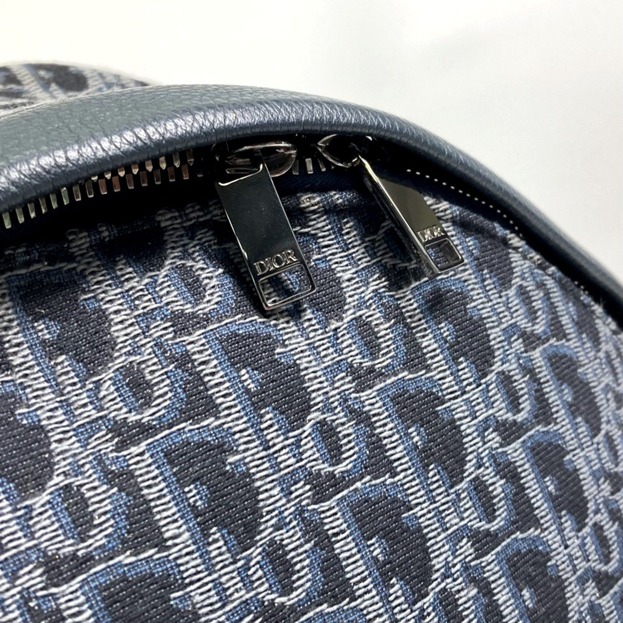 Dior CHRISTIAN DIOR Trotter Oblique Backpack Backpack Navy Size ONE SIZE - 8 Thumbnail