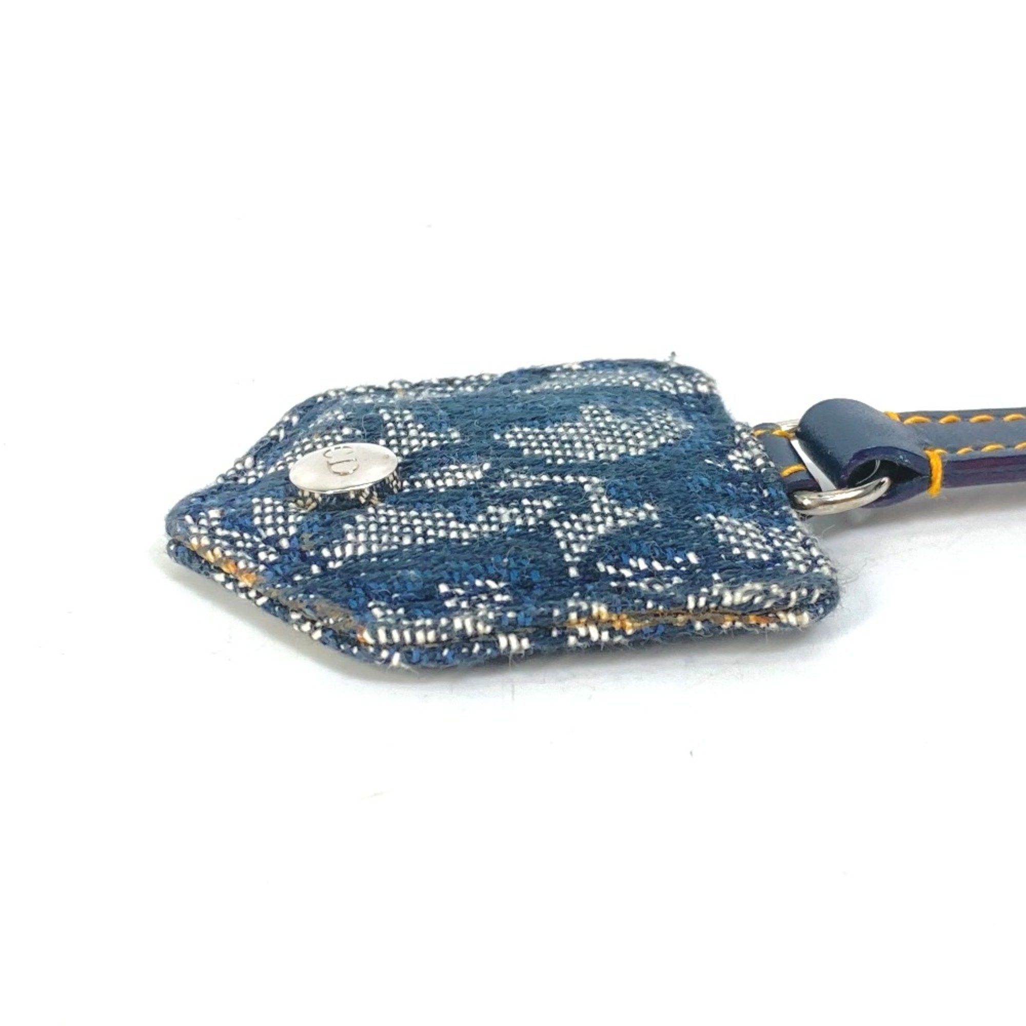Dior CHRISTIAN DIOR Trotter Key Holder Bag Charm Key Ring charm Navy Size ONE SIZE - 3 Thumbnail
