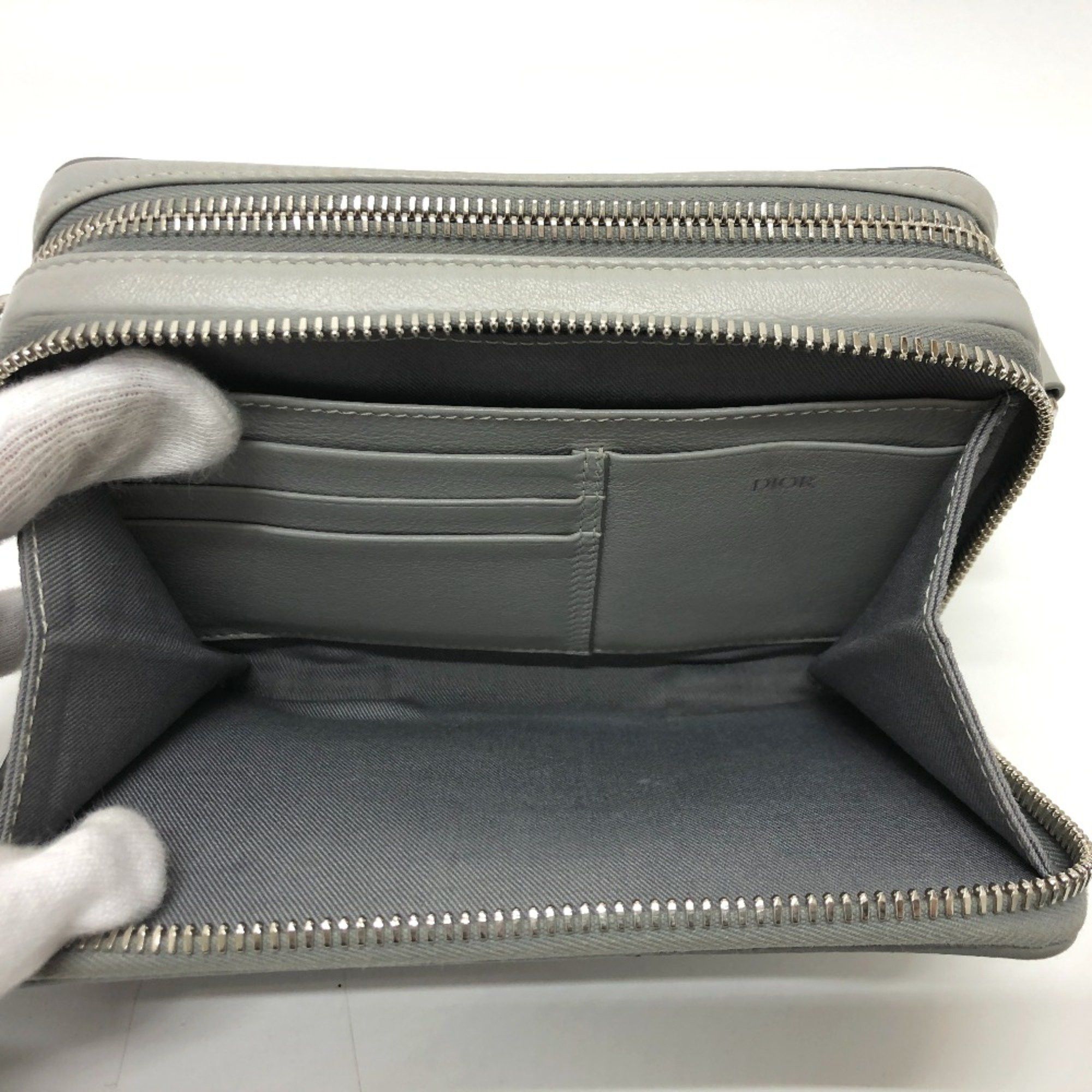 Dior CHRISTIAN DIOR 2ESBC119DCO Pochette bag shawl Crossbody Shoulder Bag gray SilverHardware Size ONE SIZE - 9 Thumbnail