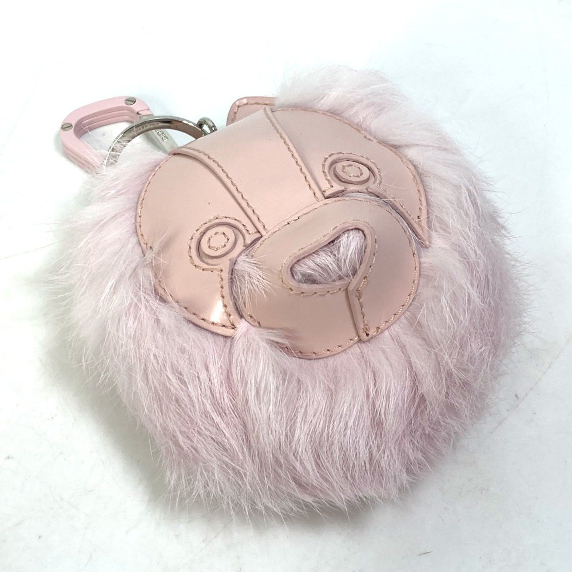 Dior CHRISTIAN DIOR COOKIE Bag Charm carabiner Key Holder pink Size ONE SIZE - 7 Thumbnail
