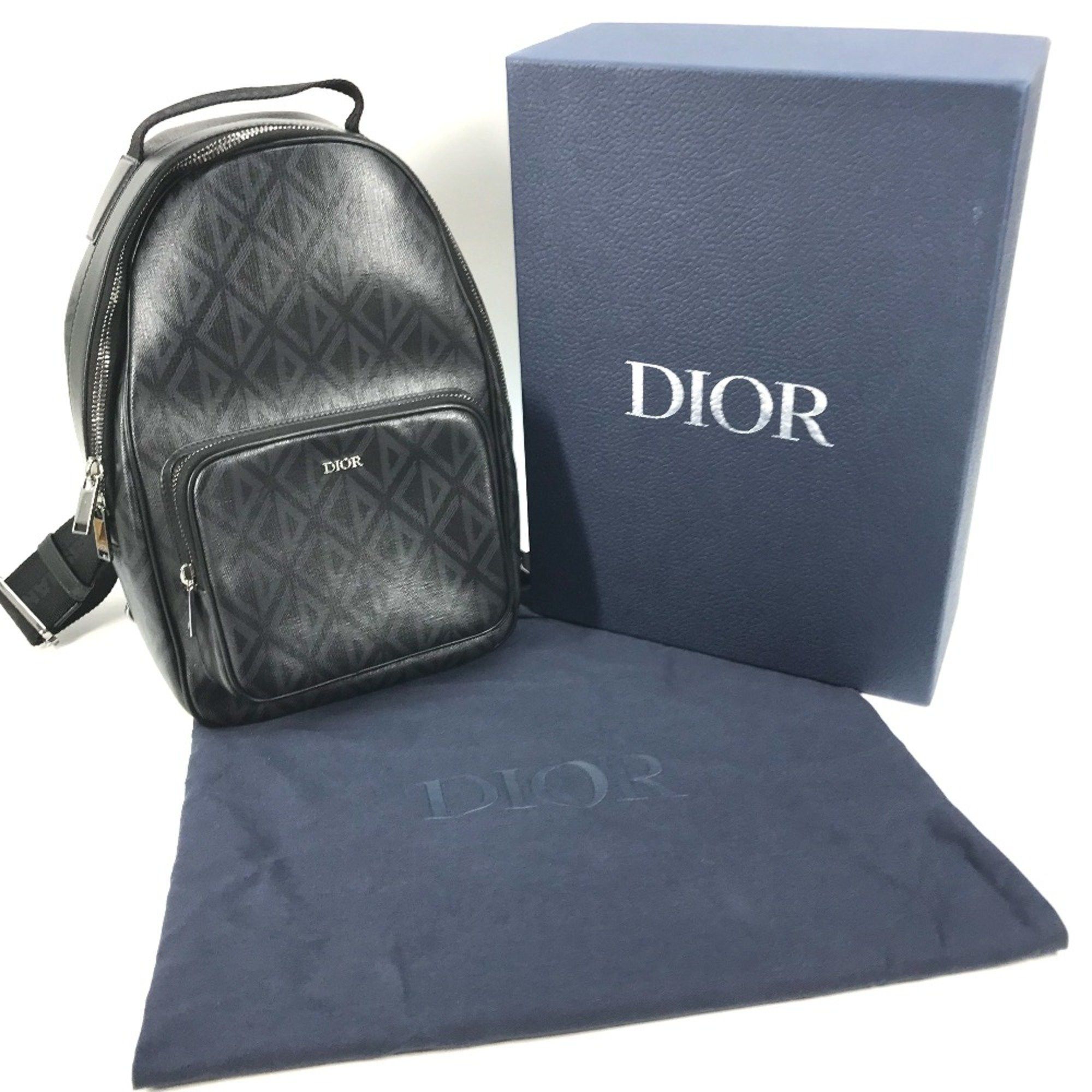 Dior CHRISTIAN DIOR 1ESBO038CDP_H43E CD Diamond Cross Shoulder Bag body bag Black Navy Based Size ONE SIZE - 12 Thumbnail