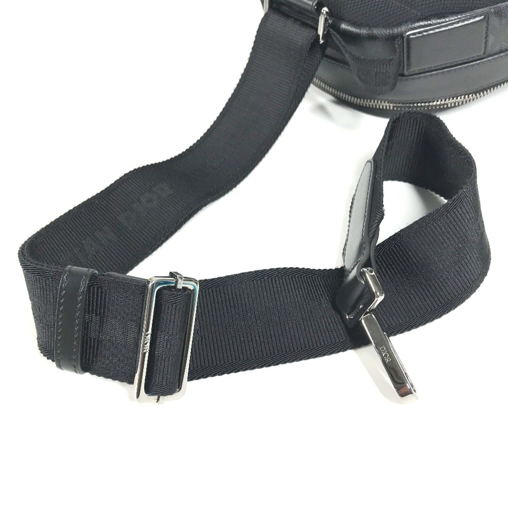 Dior CHRISTIAN DIOR 1ESBO038CDP_H43E CD Diamond Cross Shoulder Bag body bag Black Navy Based Size ONE SIZE - 10 Thumbnail