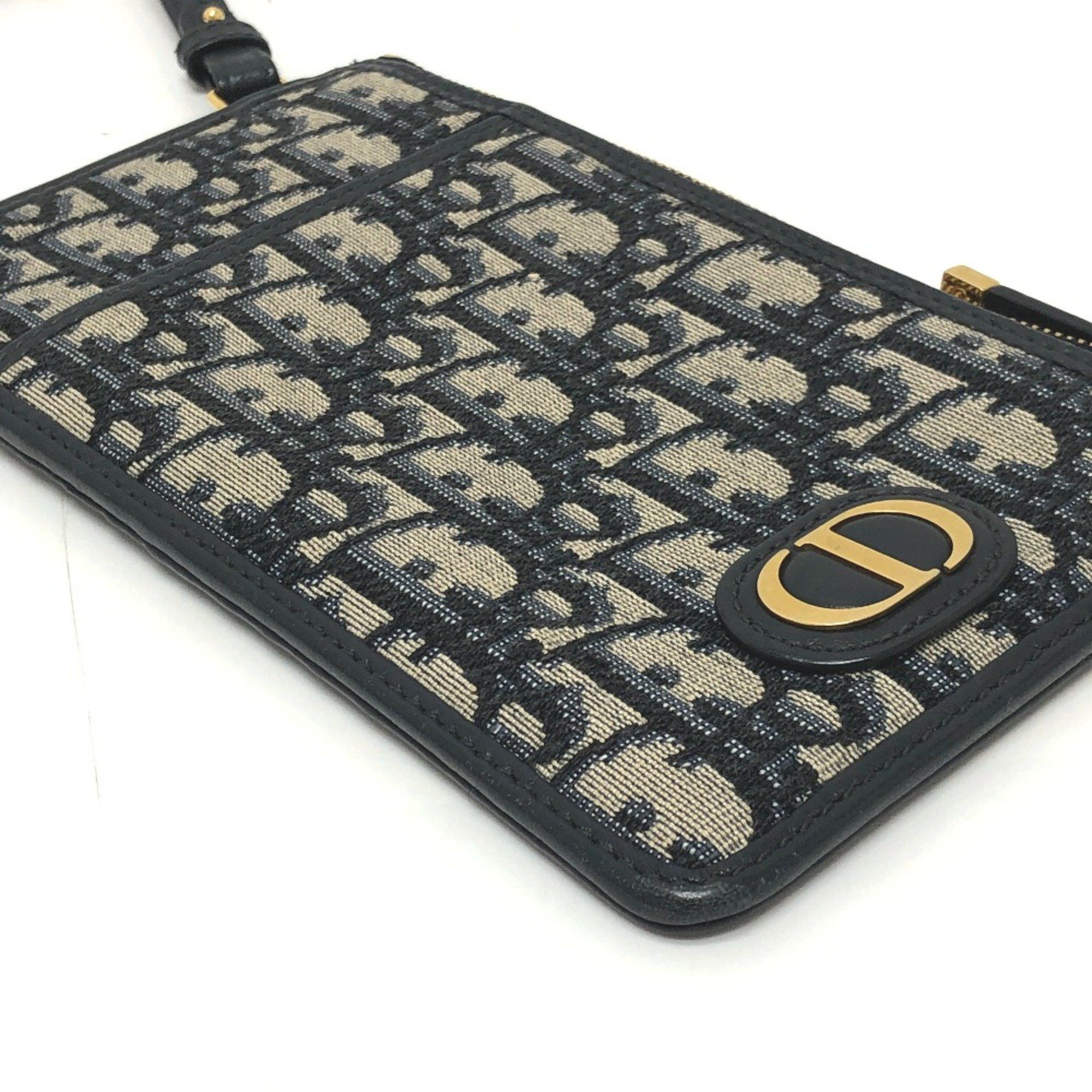 Dior CHRISTIAN DIOR Phone Case Wallet Crossbody Shoulder Bag Shoulder Bag Navy GoldHardware Size ONE SIZE - 5 Thumbnail