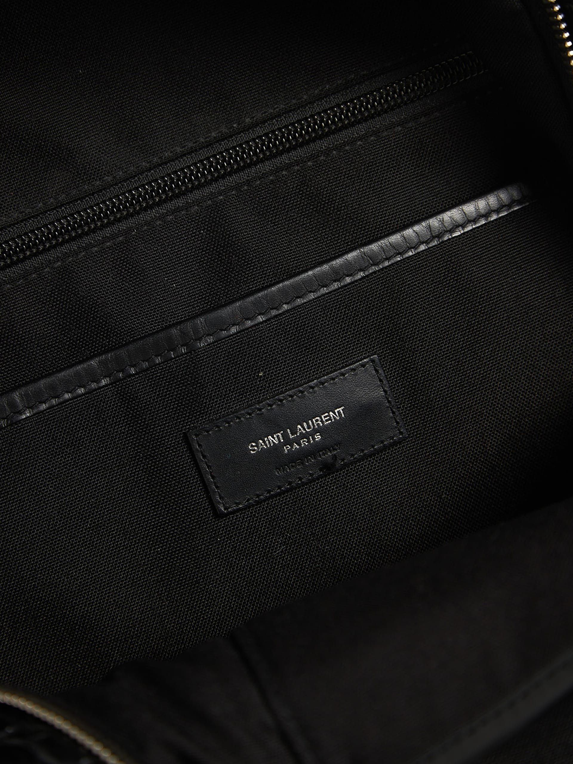 Saint Laurent Paris Black Croco Leather Backpack Size ONE SIZE - 5 Thumbnail
