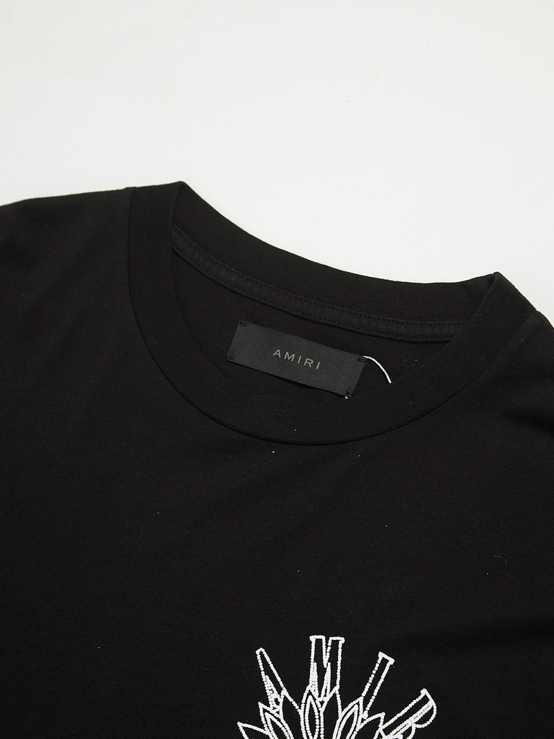 Amiri Black Cotton Printed T-Shirt Size US L / EU 52-54 / 3 - 3 Thumbnail