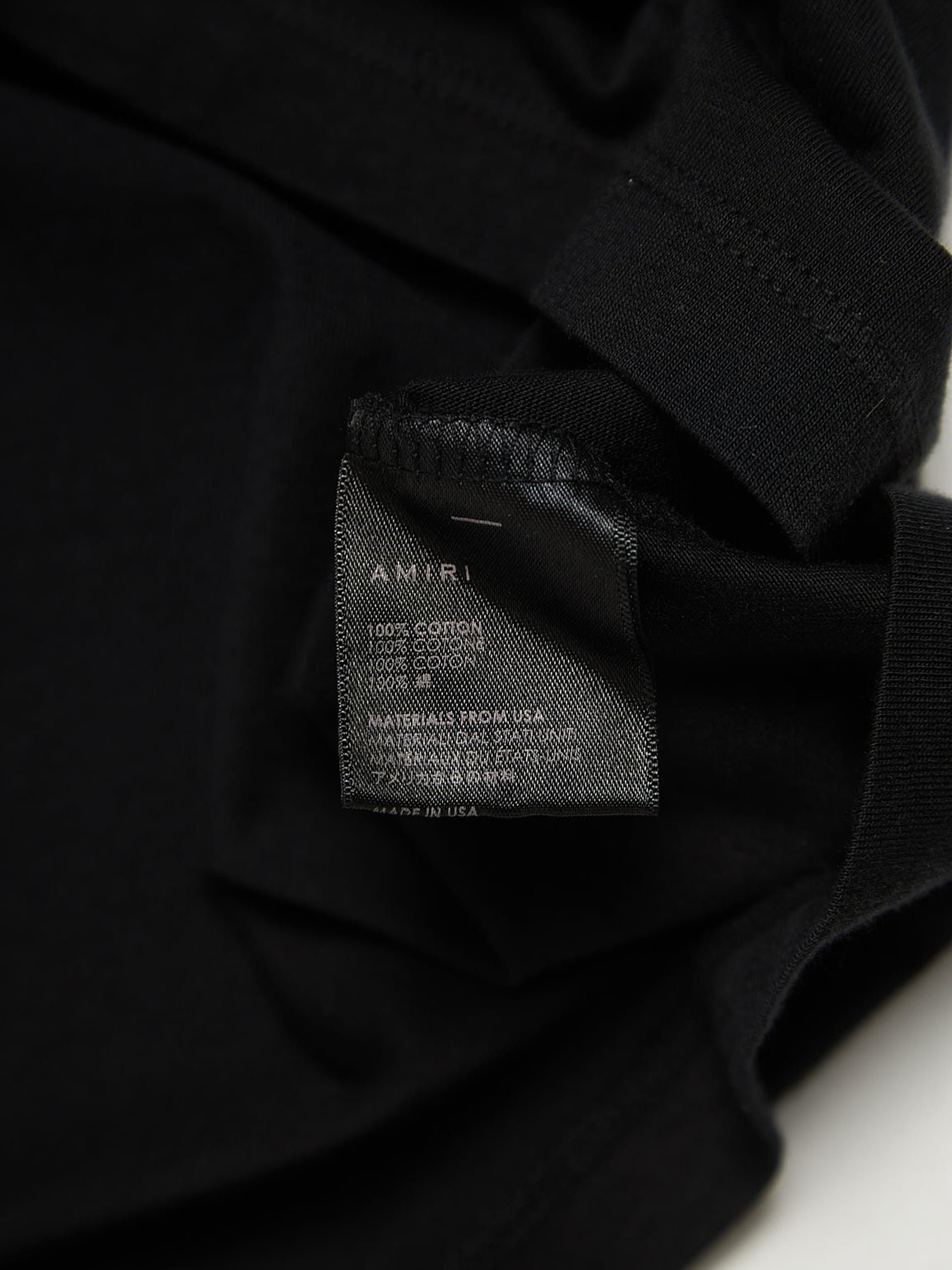 Amiri Black Cotton Front Logo Printed T-Shirt Size US M / EU 48-50 / 2 - 4 Thumbnail