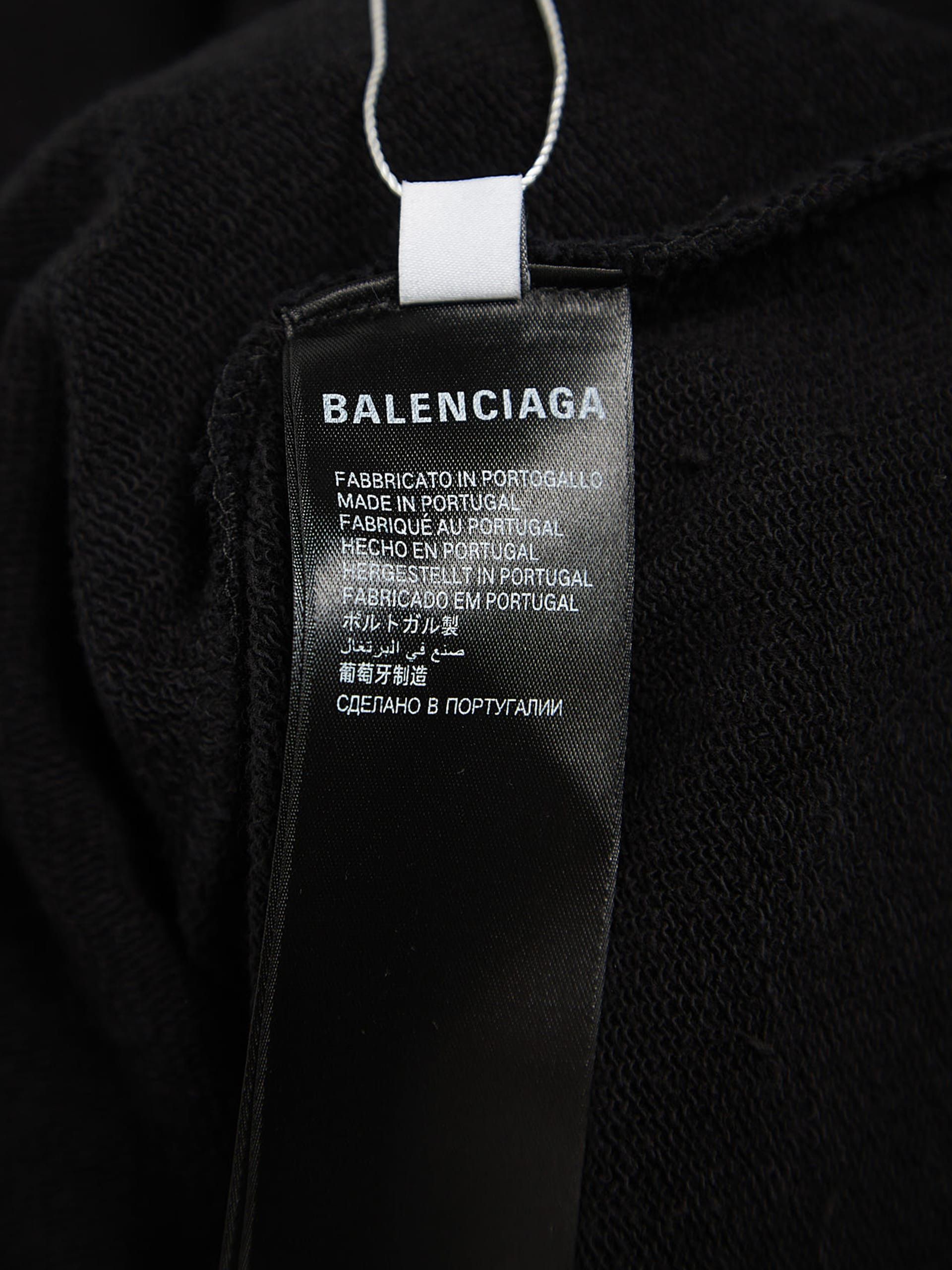 Balenciaga Black Double Logo Printed Cotton Sweatshirt Size US S / EU 44-46 / 1 - 4 Thumbnail