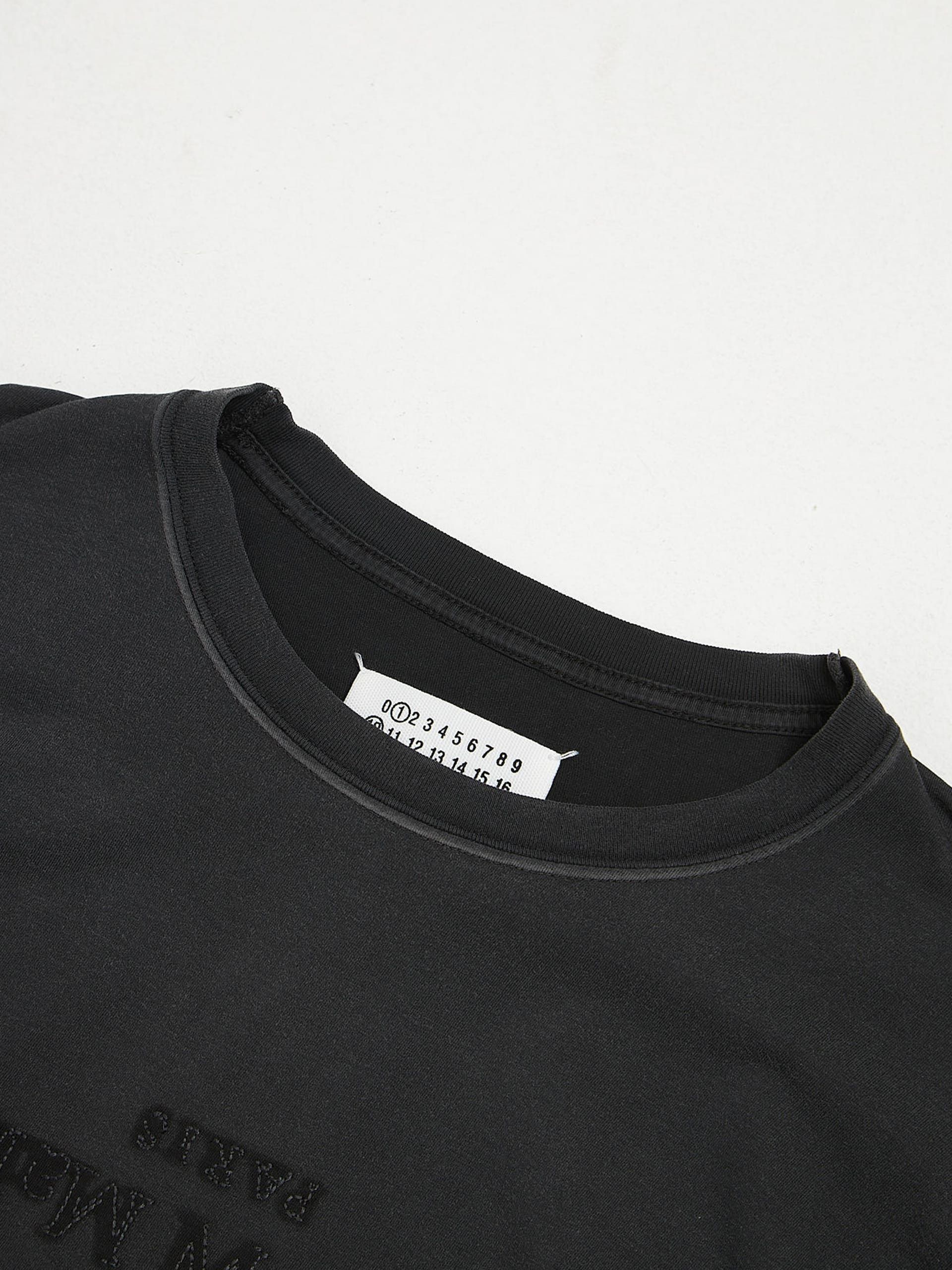 Maison Margiela Black Logo Embroidered and Printed T-shirt Size US L / EU 52-54 / 3 - 3 Thumbnail