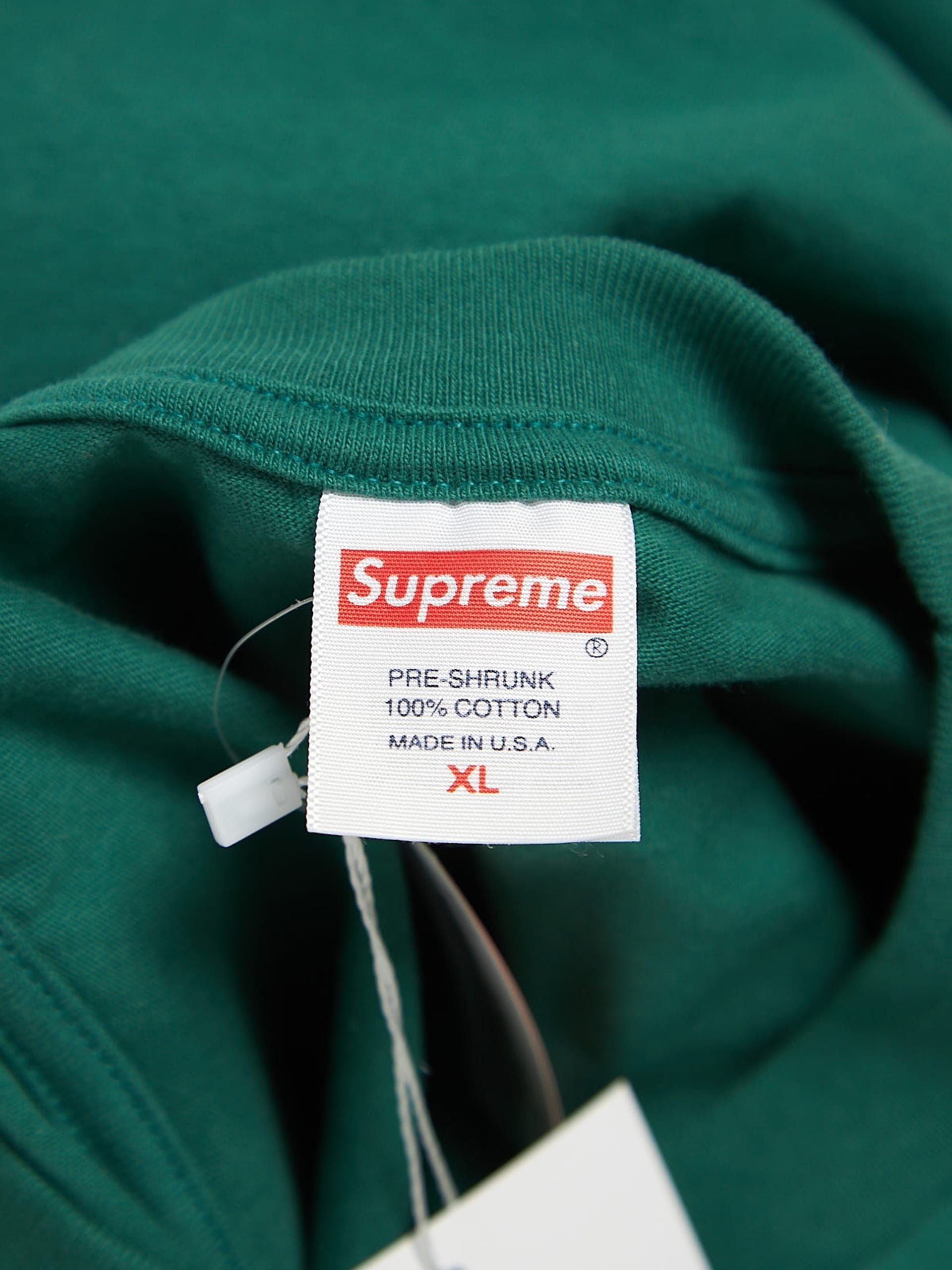 Supreme Green Logo Printed Cotton T-shirt Size US XL / EU 56 / 4 - 4 Thumbnail