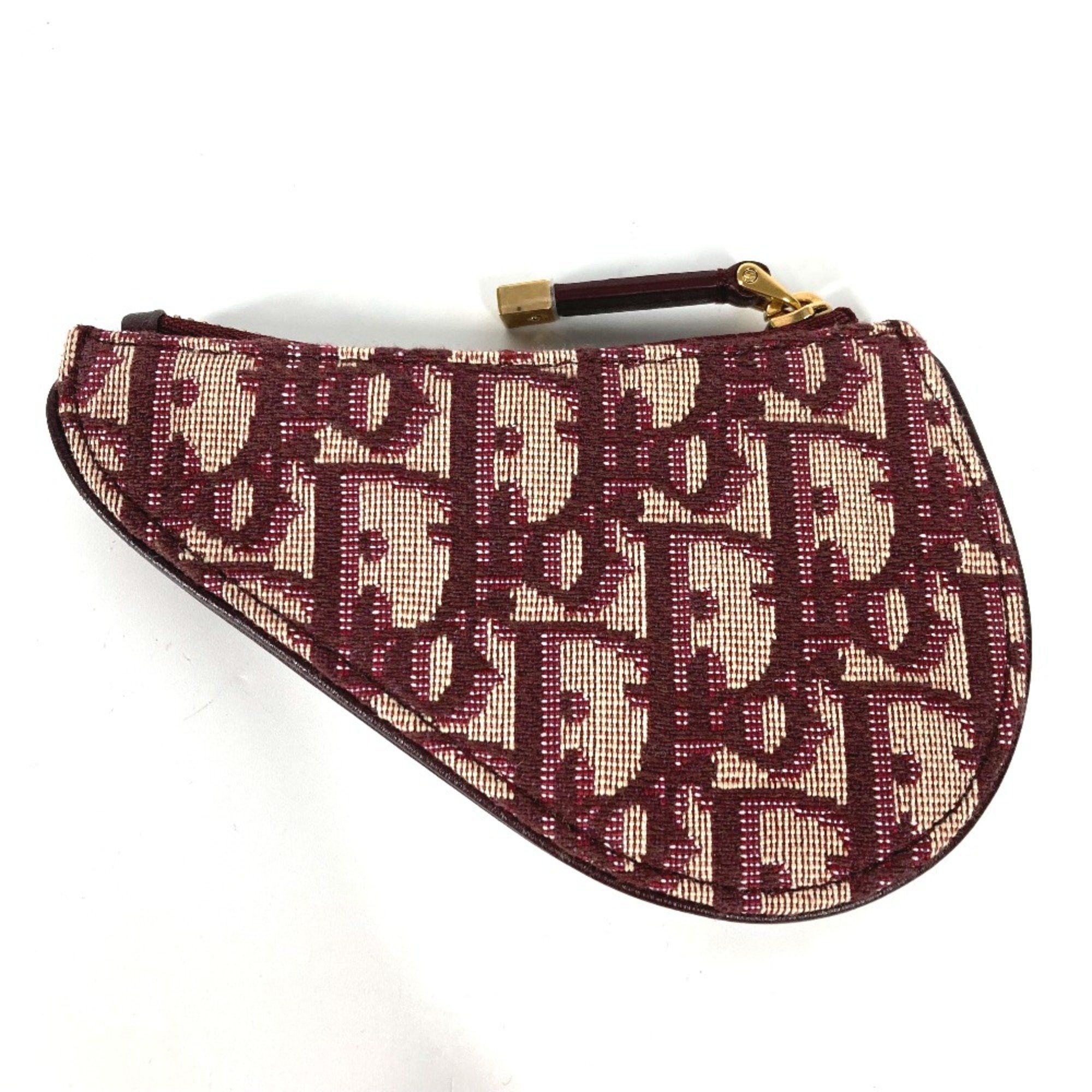 Dior CHRISTIAN DIOR Oblique Wallet Coin Compartment coin purse wine-red Size ONE SIZE - 6 Thumbnail