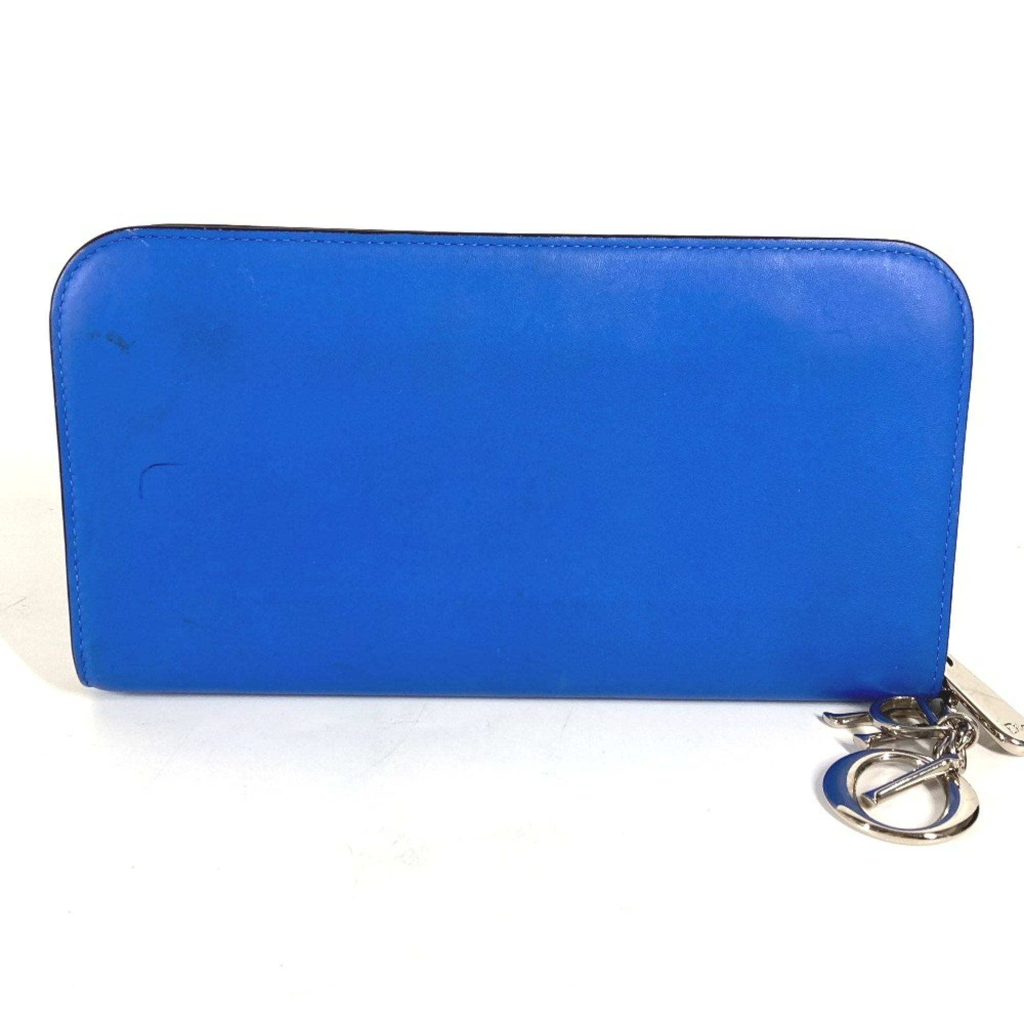 Dior CHRISTIAN DIOR Long wallet Zip Around Long Wallet blue Black Size ONE SIZE - 2 Thumbnail