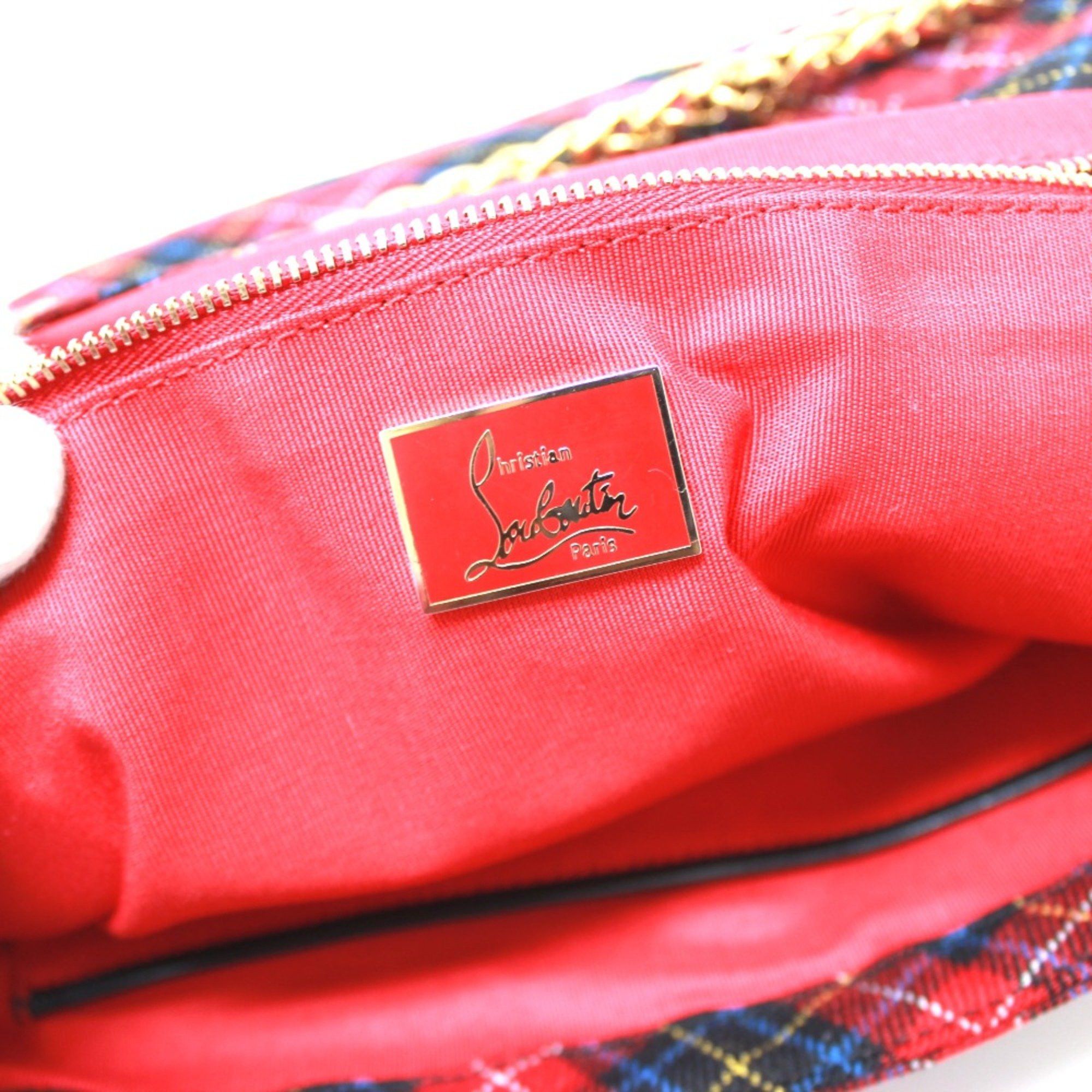 Christian Louboutin Christian Louboutin Check pattern Bag Shoulder Bag Red Size ONE SIZE - 9 Thumbnail