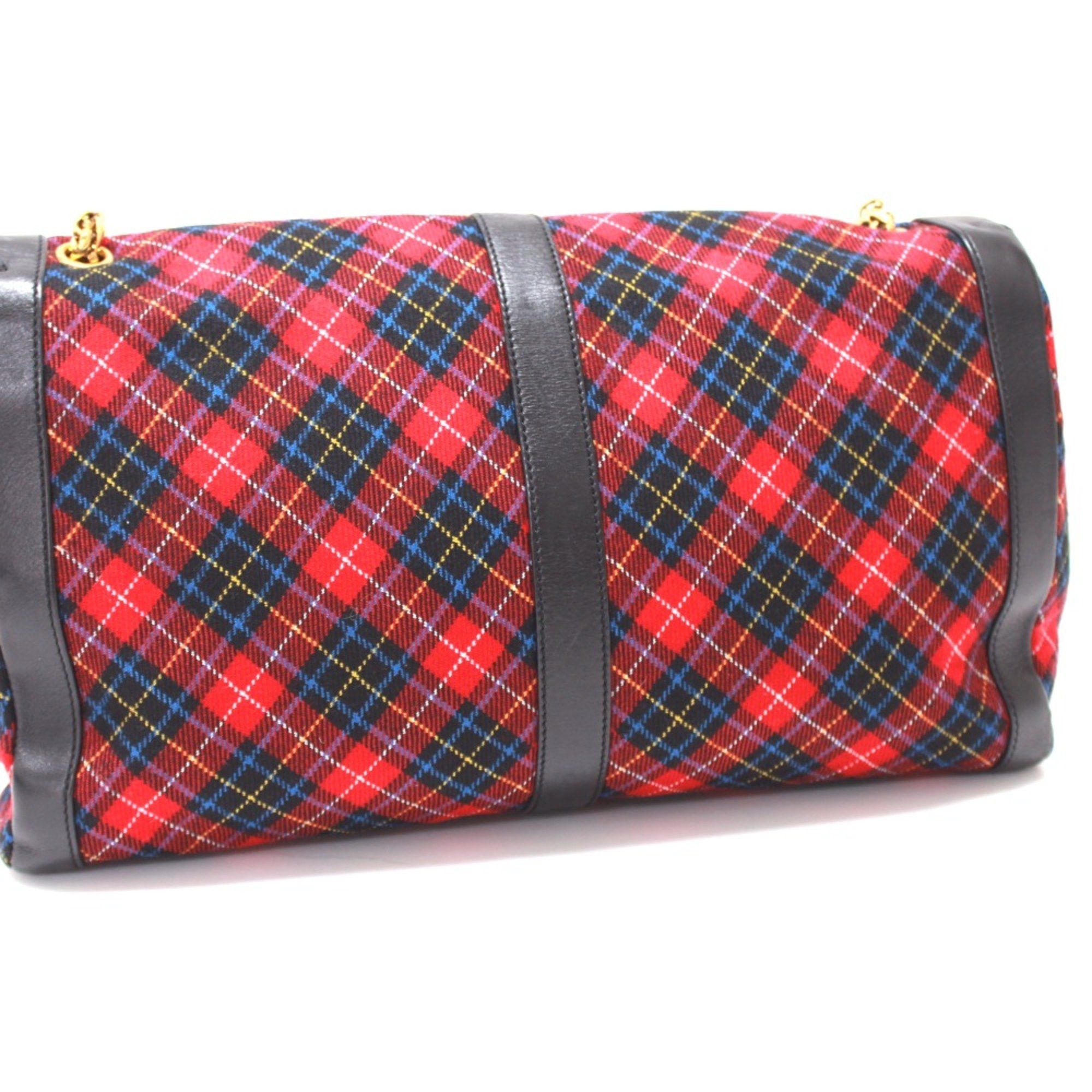 Christian Louboutin Christian Louboutin Check pattern Bag Shoulder Bag Red Size ONE SIZE - 4 Thumbnail