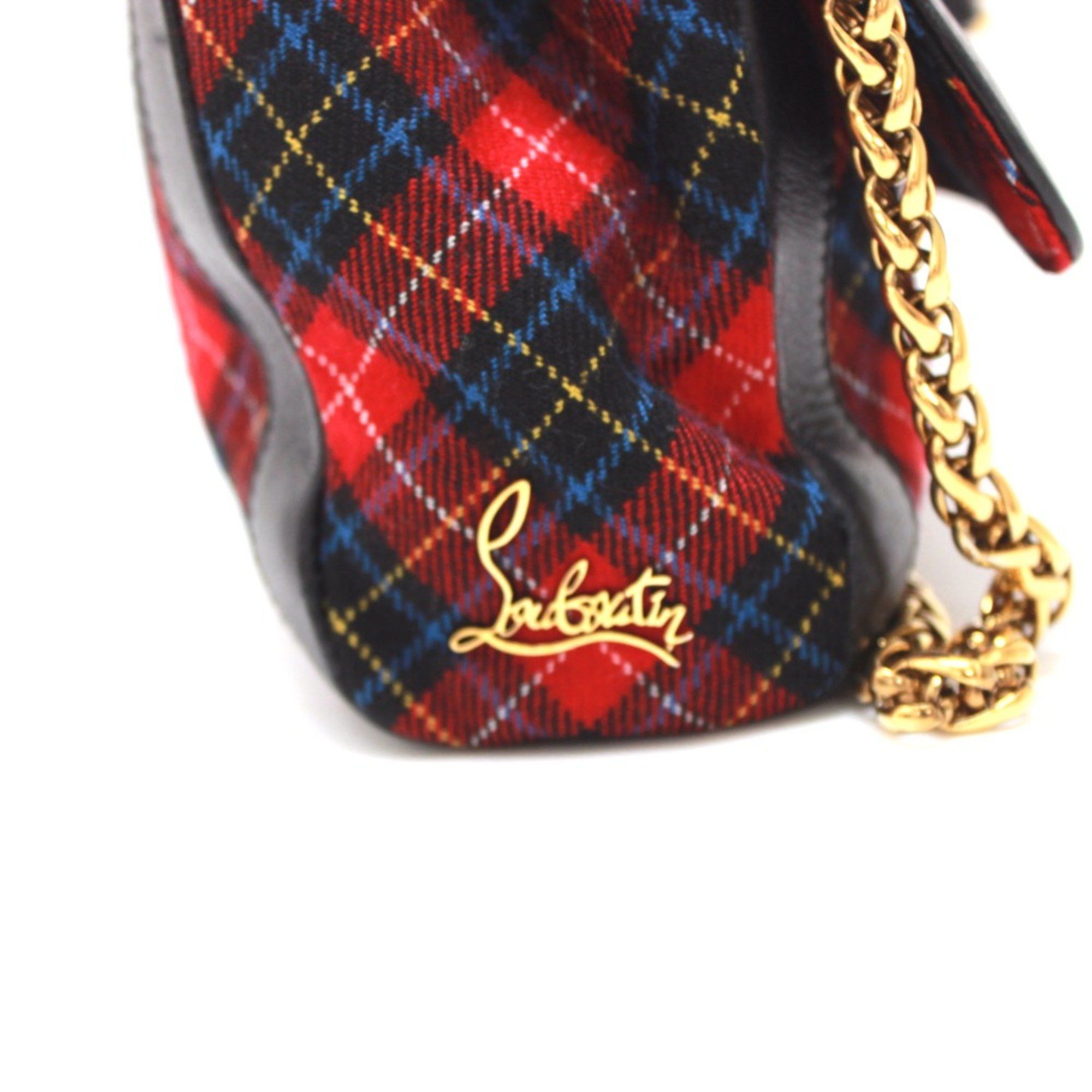 Christian Louboutin Christian Louboutin Check pattern Bag Shoulder Bag Red Size ONE SIZE - 3 Thumbnail