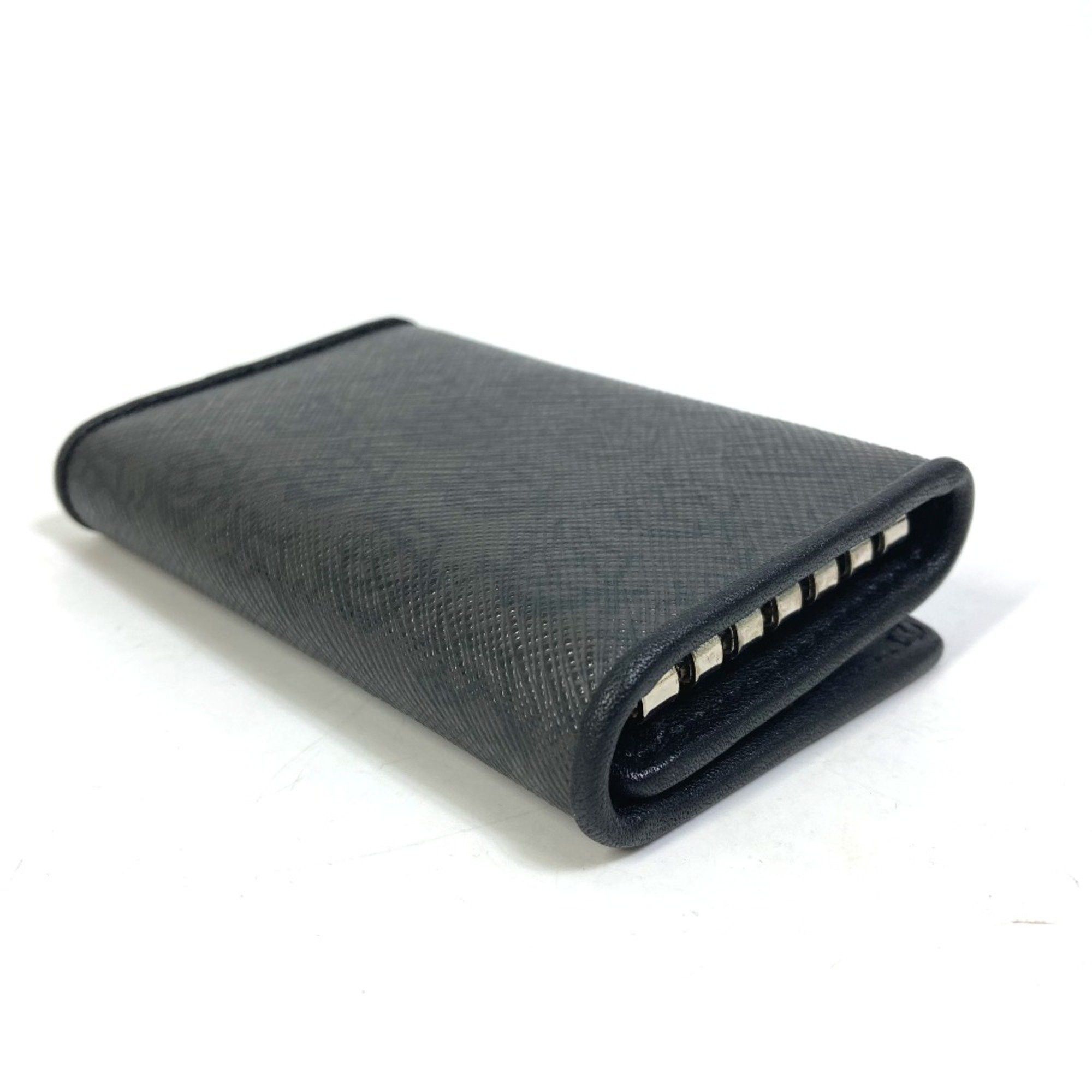 Alfred Dunhill Dunhill 6-Ring Trifold Key Case Black x Gray Based Size ONE SIZE - 4 Thumbnail