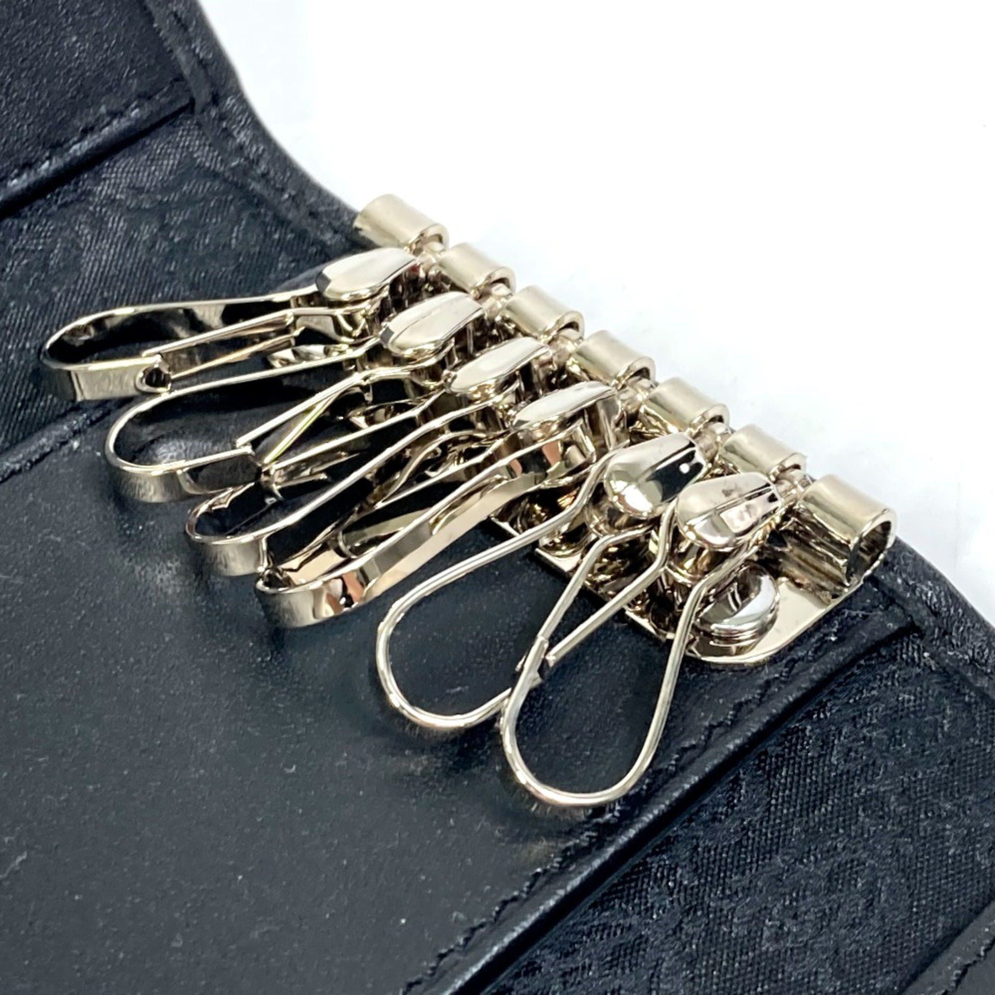 Alfred Dunhill Dunhill 6-Ring Trifold Key Case Black x Gray Based Size ONE SIZE - 11 Thumbnail