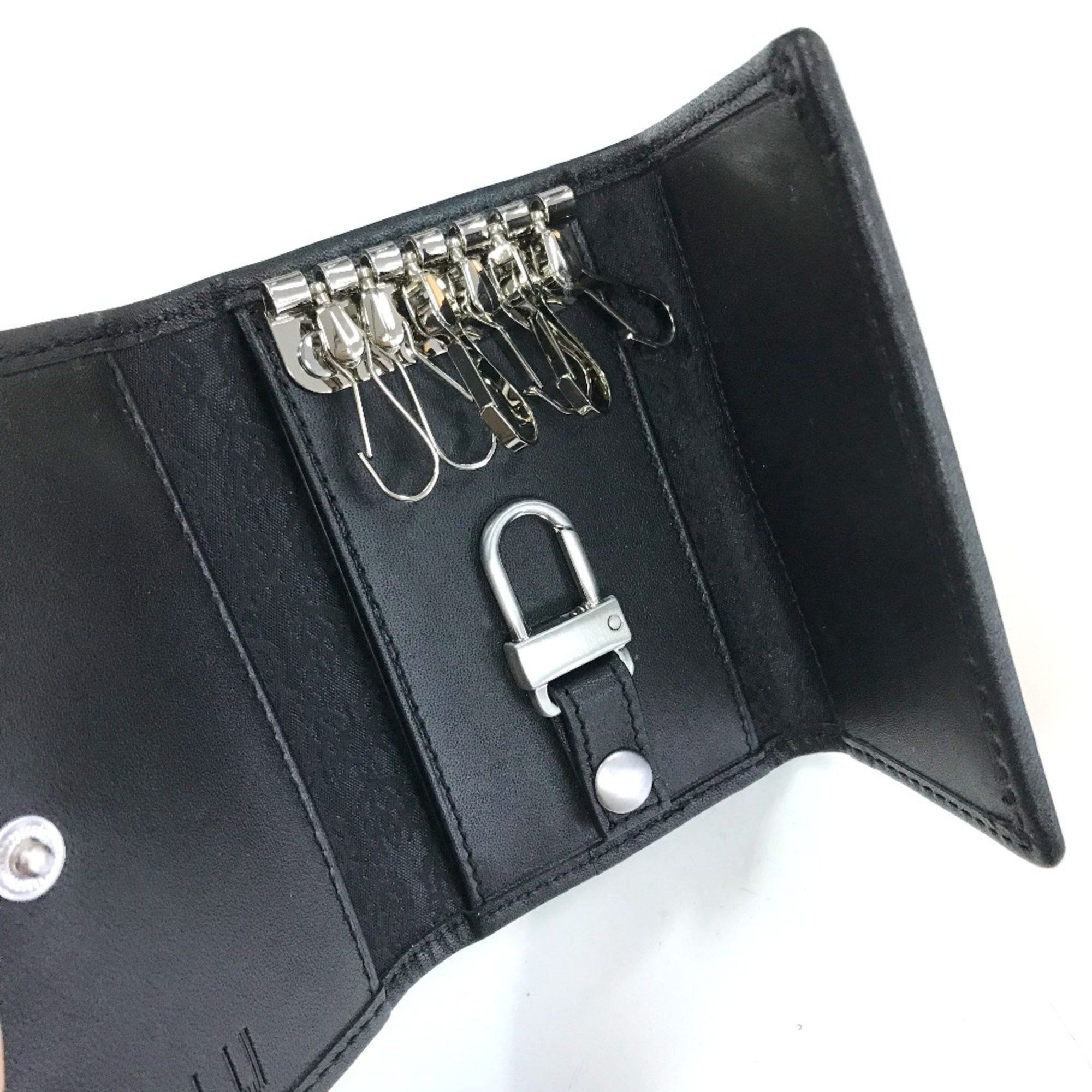 Alfred Dunhill Dunhill 6-Ring Trifold Key Case Black x Gray Based Size ONE SIZE - 5 Thumbnail