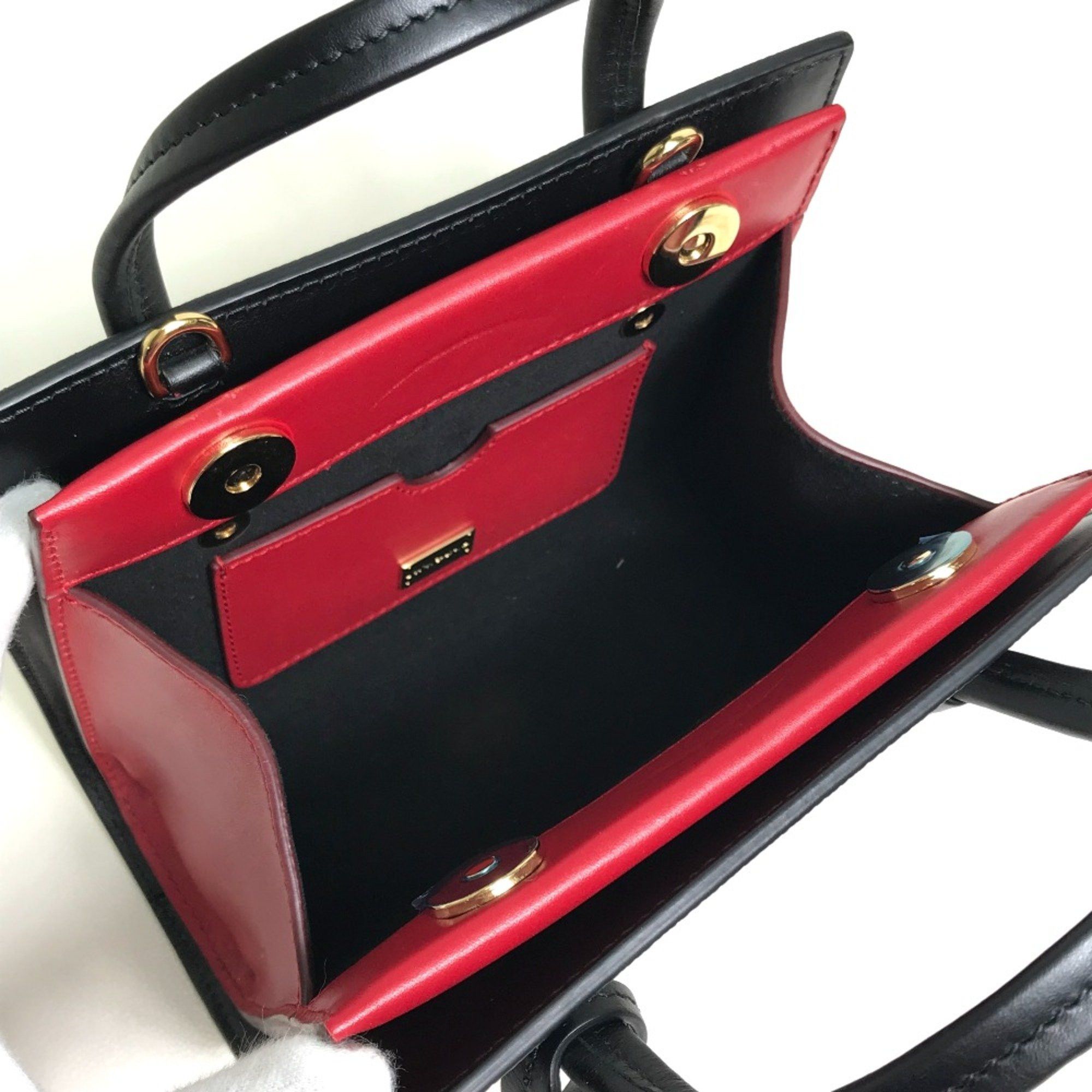 Dolce & Gabbana DOLCE&GABBANA Dot pattern Bag Mini Shoulder Bag Hand Bag White x Black x Red Size ONE SIZE - 8 Thumbnail