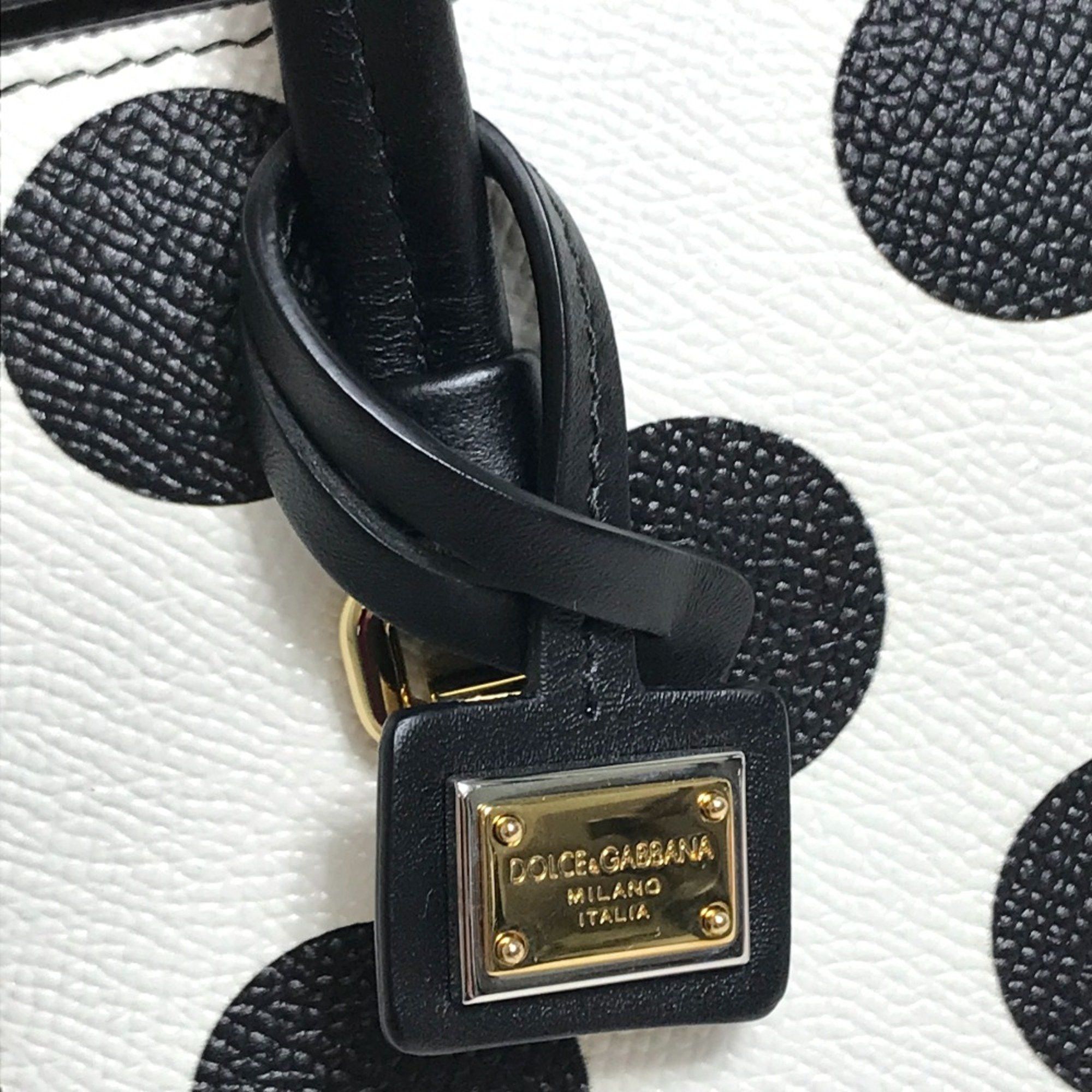Dolce & Gabbana DOLCE&GABBANA Dot pattern Bag Mini Shoulder Bag Hand Bag White x Black x Red Size ONE SIZE - 6 Thumbnail