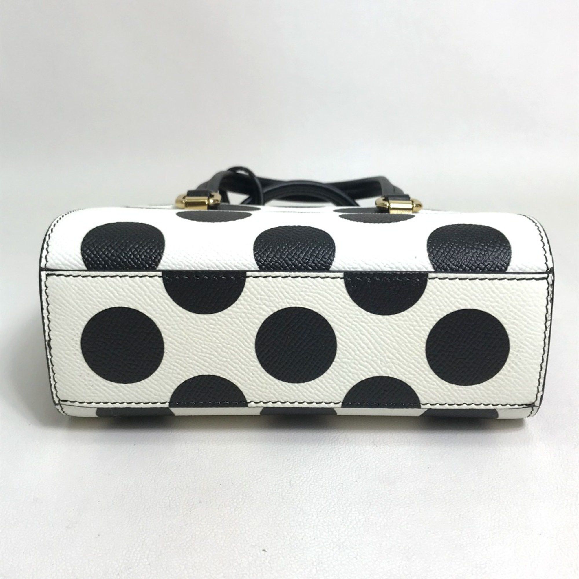 Dolce & Gabbana DOLCE&GABBANA Dot pattern Bag Mini Shoulder Bag Hand Bag White x Black x Red Size ONE SIZE - 4 Thumbnail