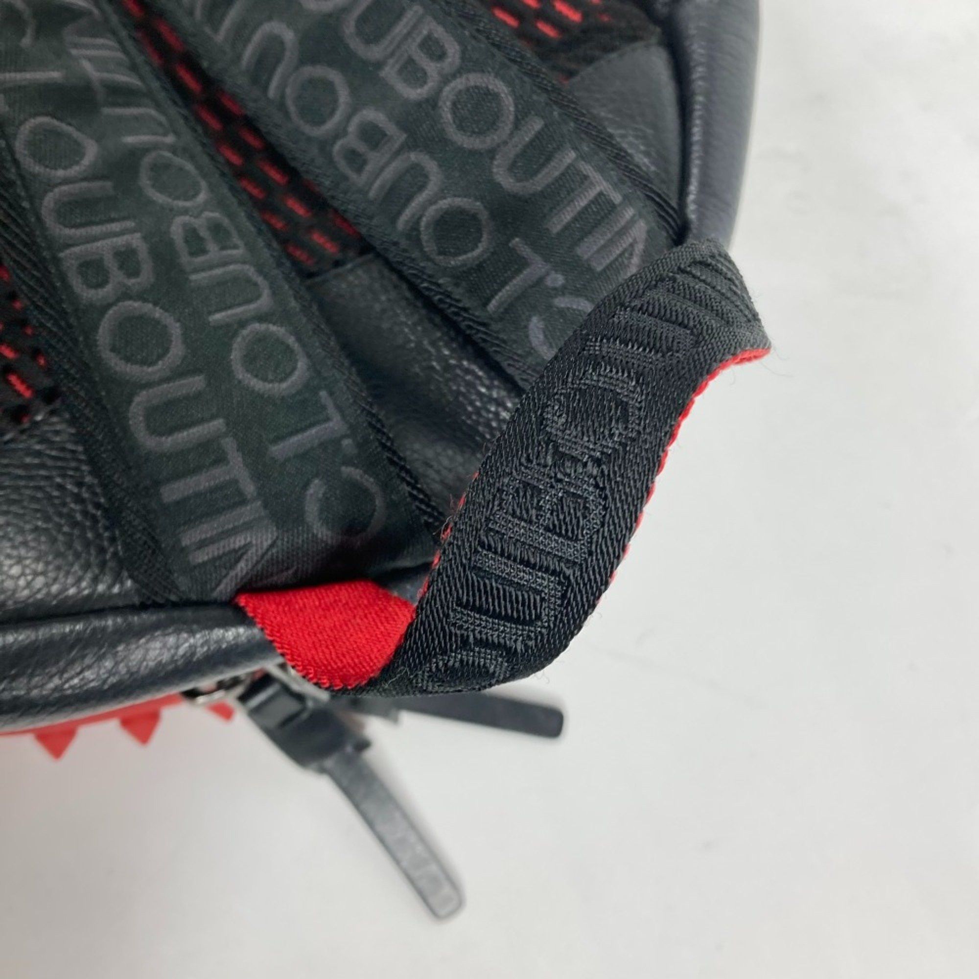 Christian Louboutin Christian Louboutin rubber sole bag backpack Backpack Black Red Size ONE SIZE - 10 Thumbnail