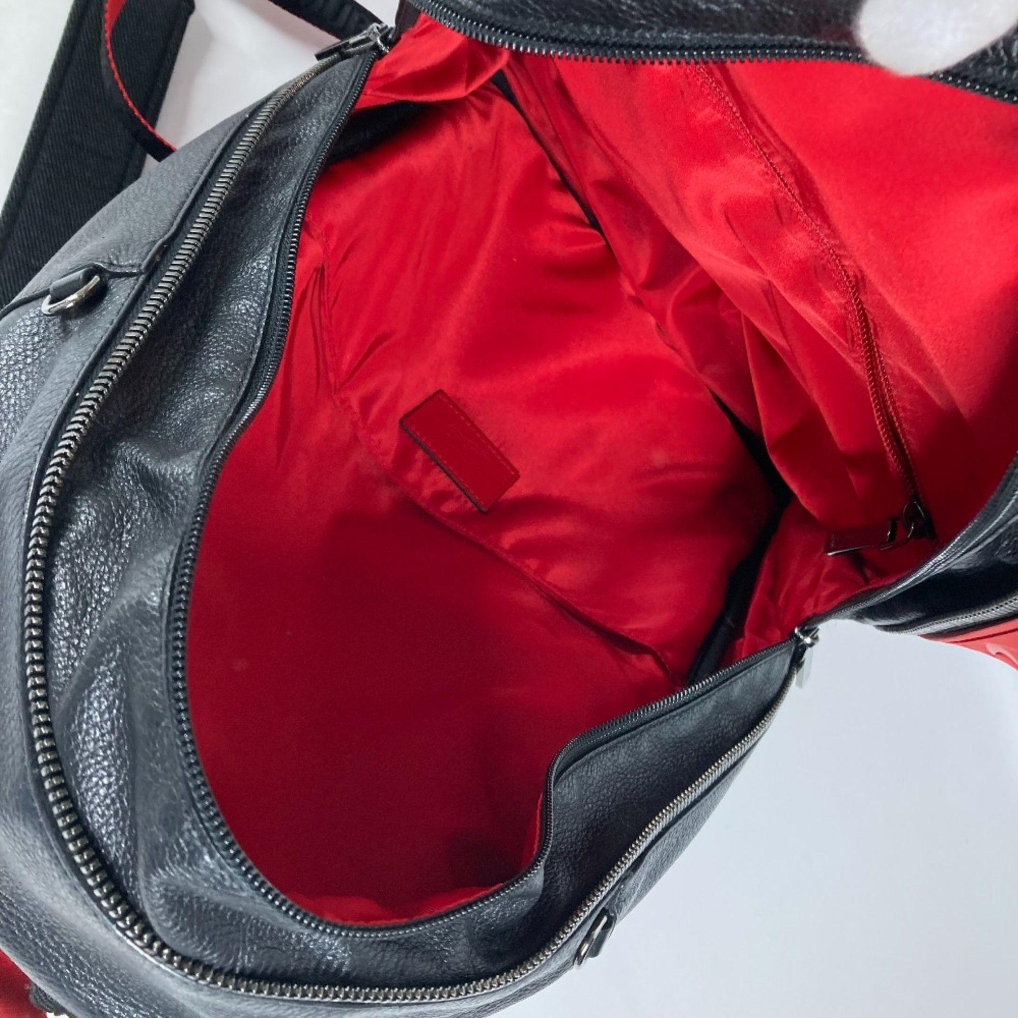 Christian Louboutin Christian Louboutin rubber sole bag backpack Backpack Black Red Size ONE SIZE - 12 Thumbnail