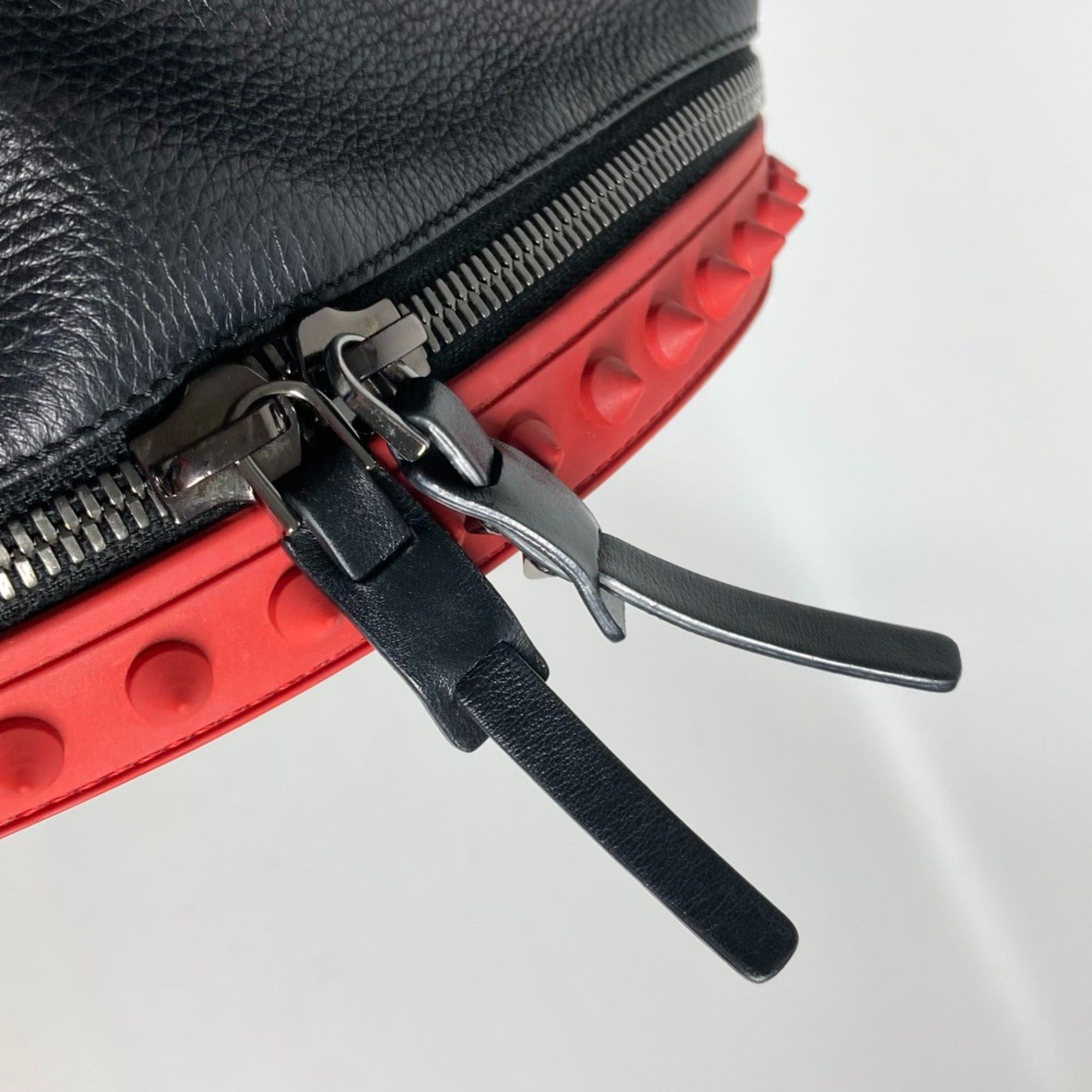 Christian Louboutin Christian Louboutin rubber sole bag backpack Backpack Black Red Size ONE SIZE - 11 Thumbnail