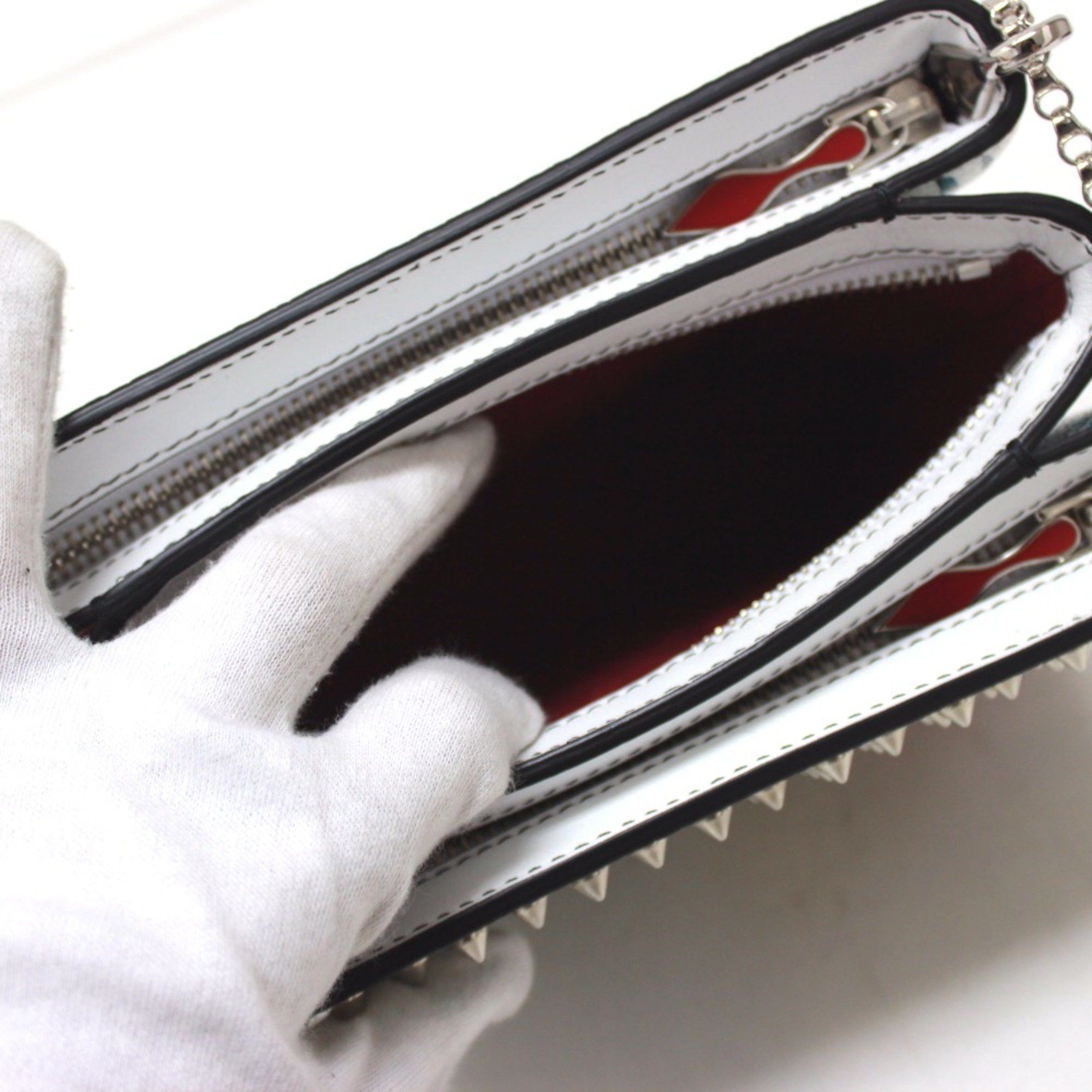 Christian Louboutin Christian Louboutin Botanical pattern Chain Shoulder Bag White Multicolore Size ONE SIZE - 7 Thumbnail